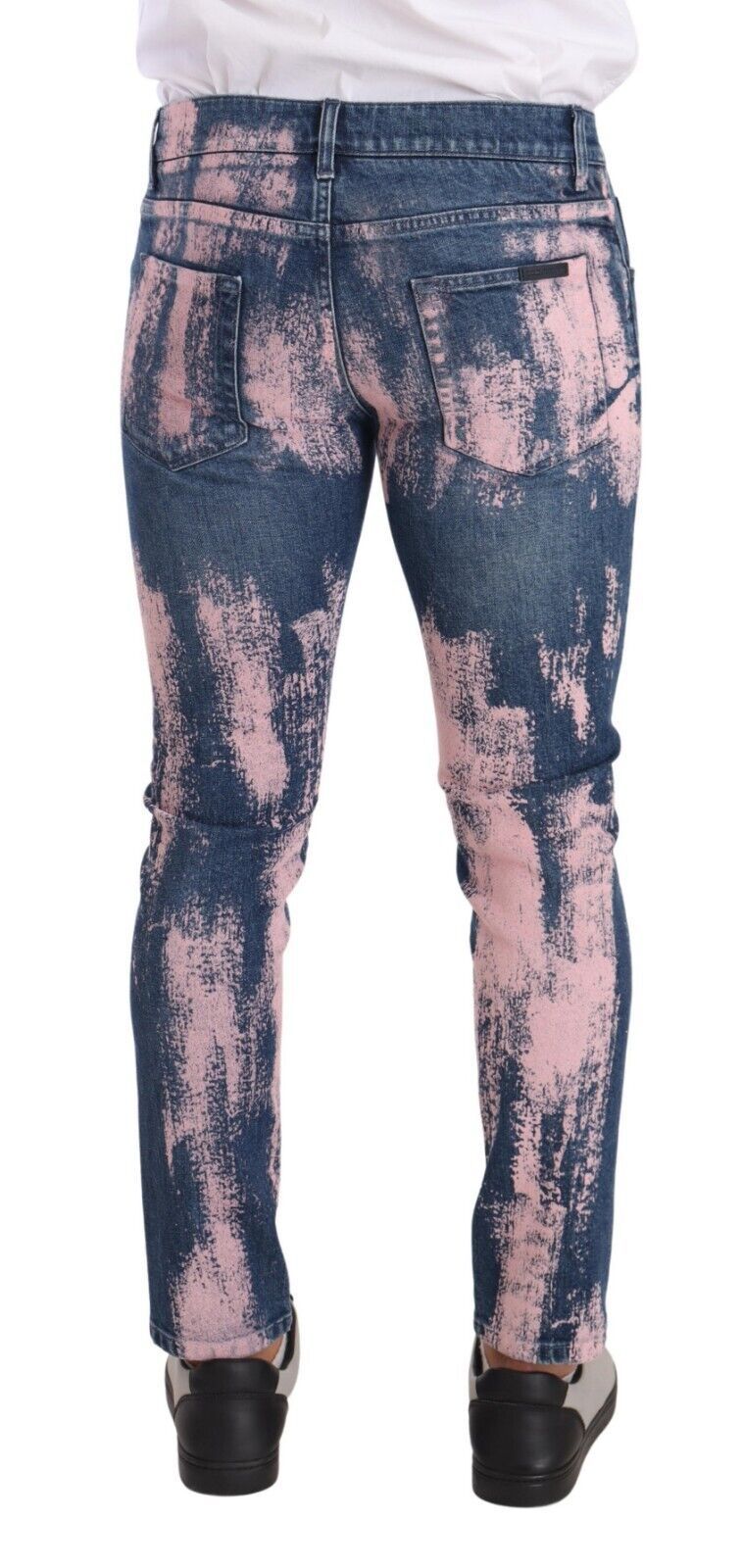 Dolce & Gabbana Elegant Skinny Slim Fit Denim Jeans in Tie Dye IT48 / M