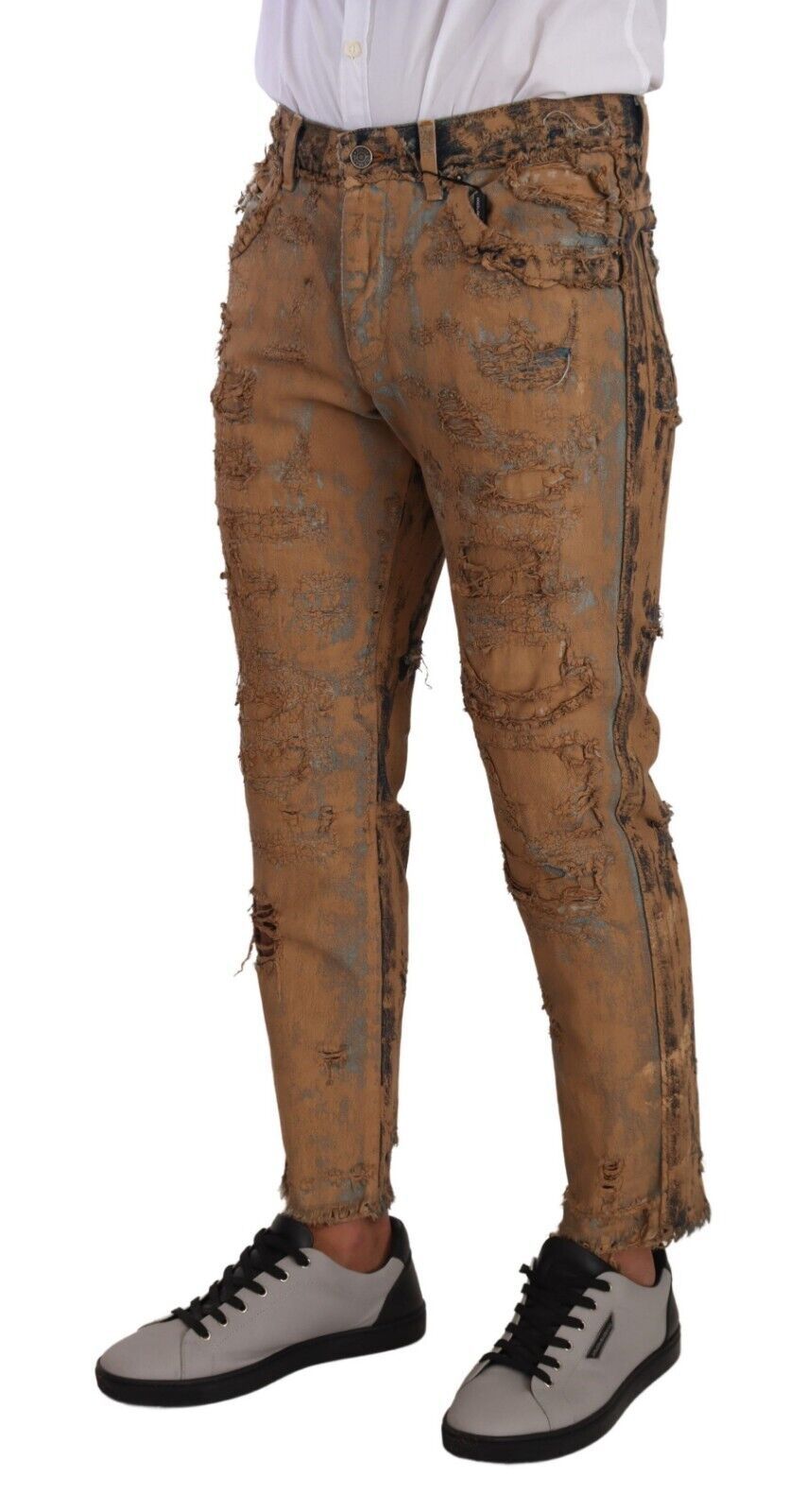 Dolce & Gabbana Authentic Distressed Denim Classic Trousers IT48 / M