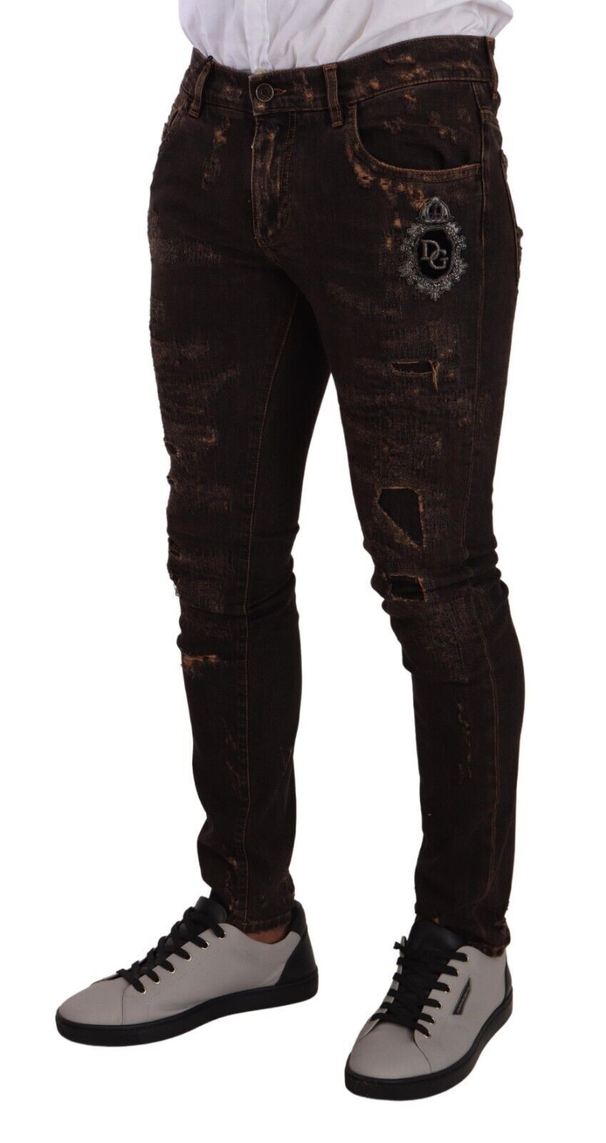 Dolce & Gabbana Slim Fit Distressed Skinny Denim Jeans IT48 / M