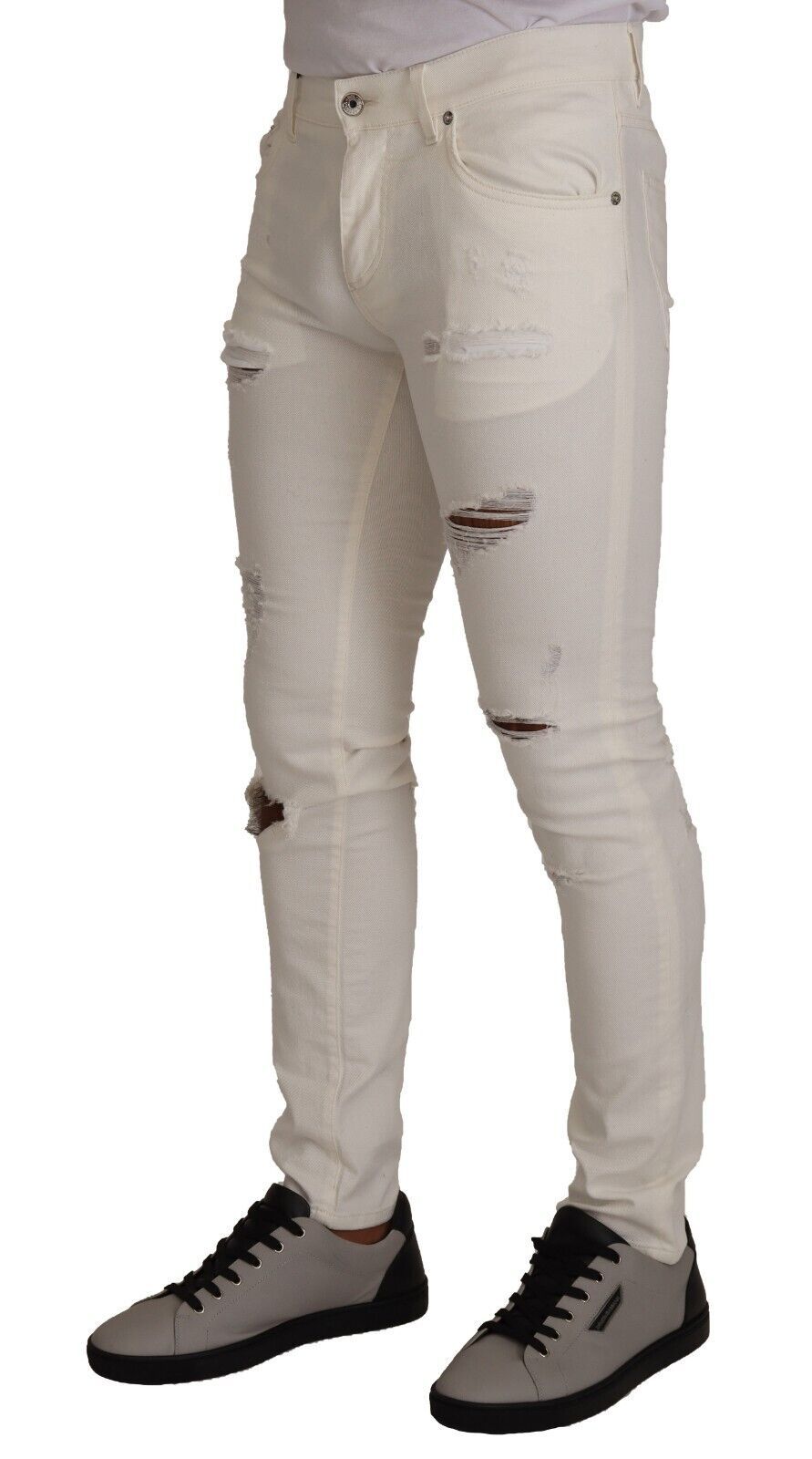 Dolce & Gabbana Elegant White Skinny Denim Jeans IT46 / S