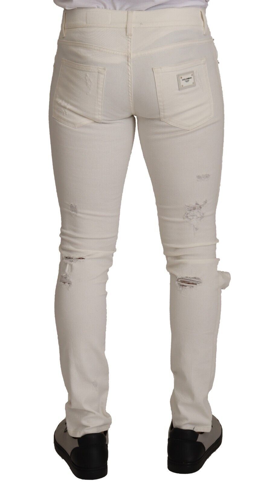 Dolce & Gabbana Elegant White Skinny Denim Jeans IT46 / S