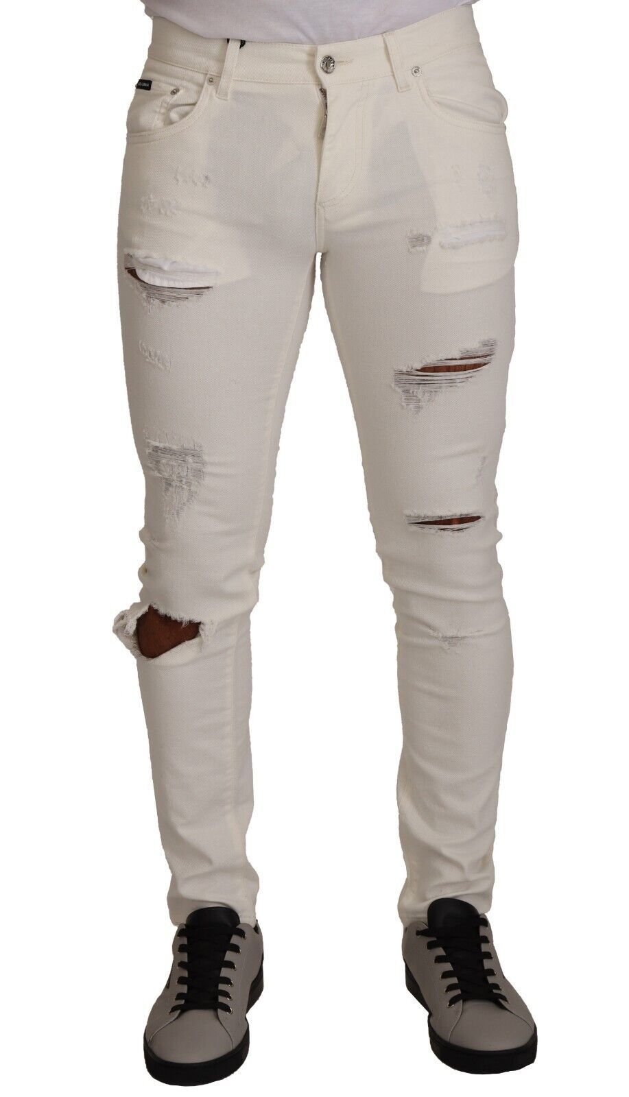 Dolce & Gabbana Elegant White Skinny Denim Jeans IT46 / S