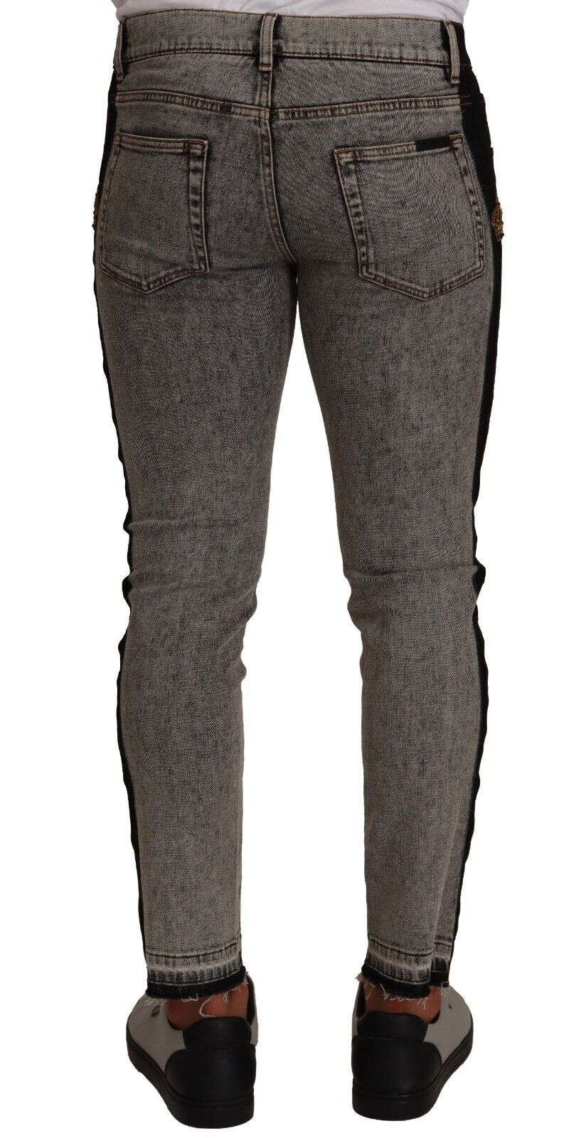 Dolce & Gabbana Chic Embellished Crown Skinny Jeans IT48 / M