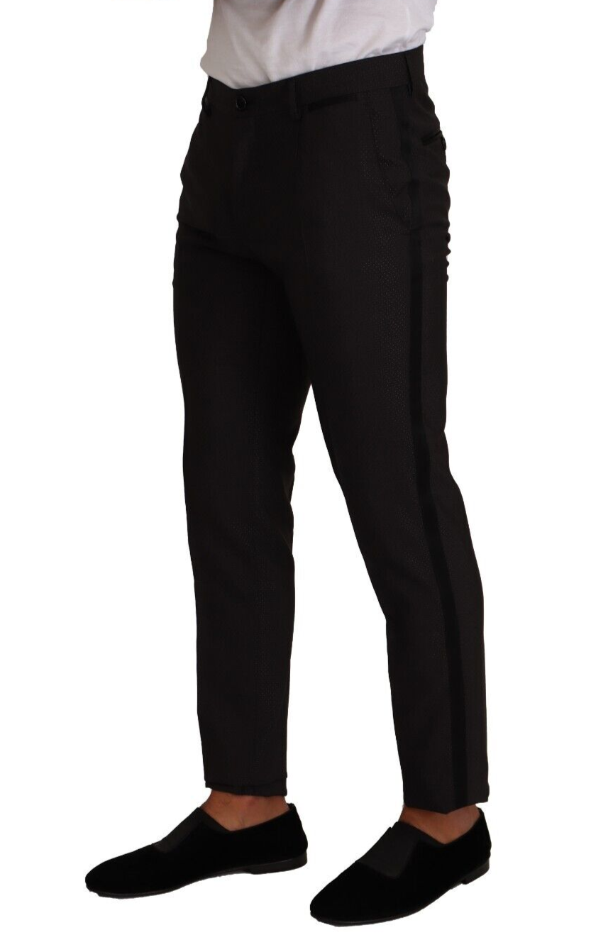 Dolce & Gabbana Elegant Skinny Tuxedo Trousers IT48 / M