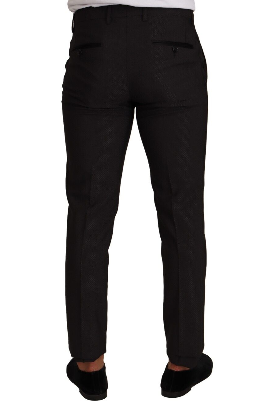 Dolce & Gabbana Elegant Skinny Tuxedo Trousers IT48 / M