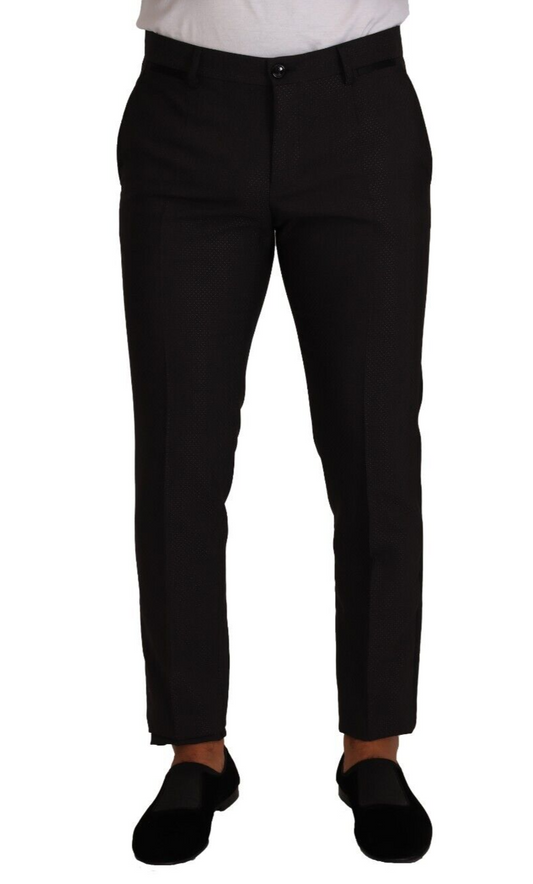 Dolce & Gabbana Elegant Skinny Tuxedo Trousers IT48 / M