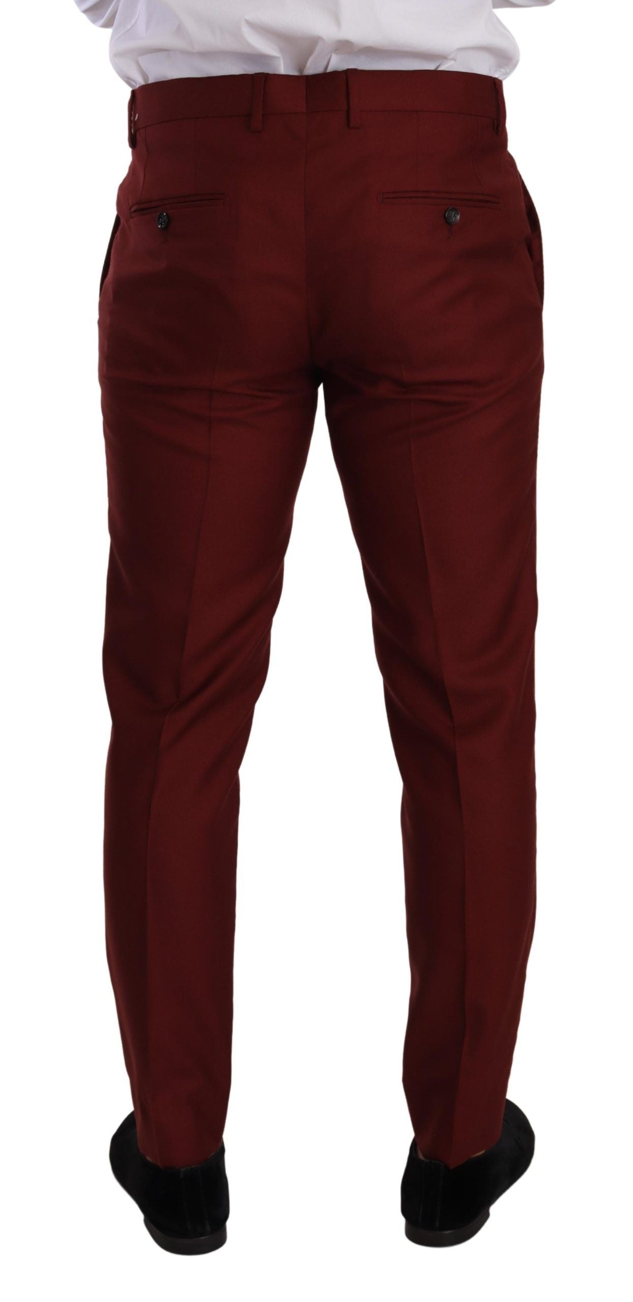 Dolce & Gabbana Elegant Cashmere-Silk Red Dress Pants IT50 / L