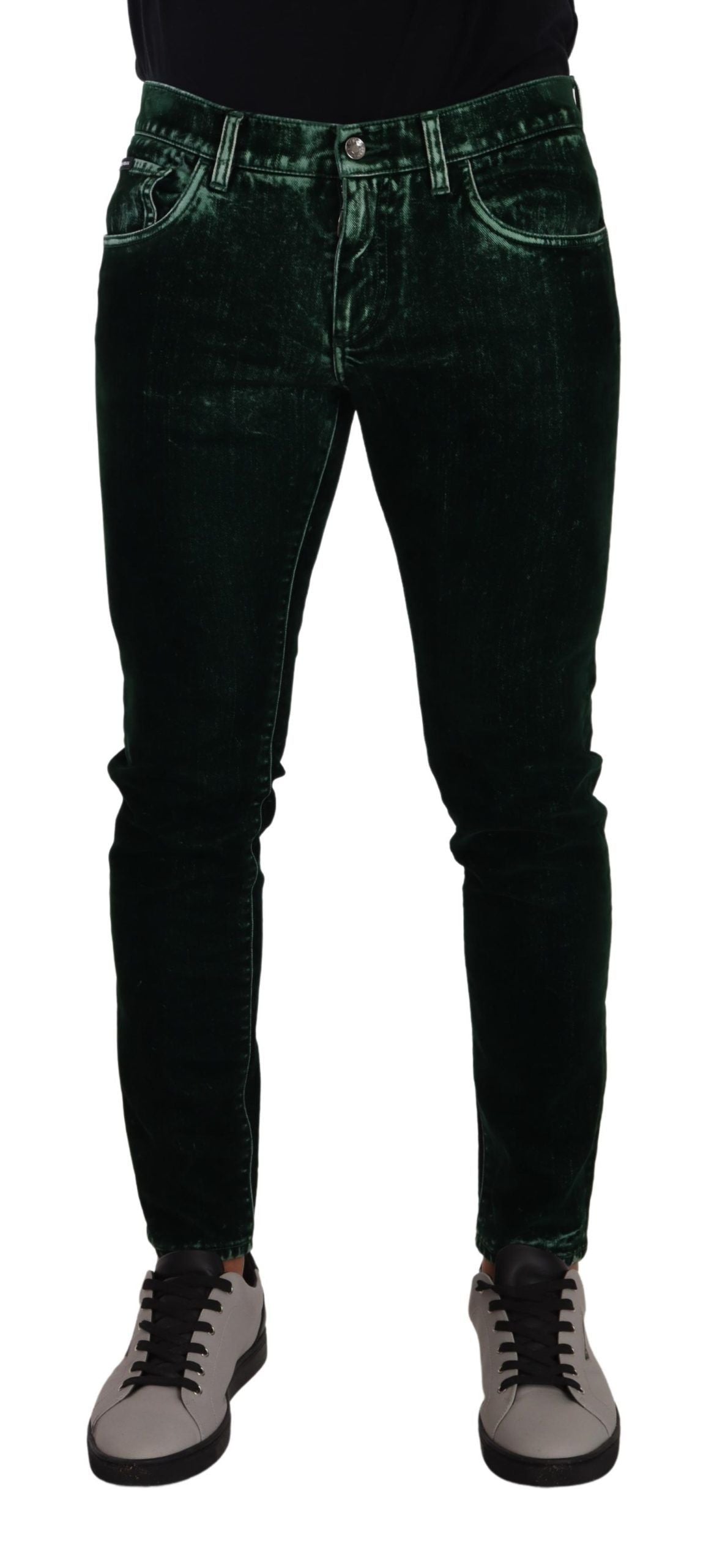 Dolce & Gabbana Sleek Cotton-Blend Skinny Denim Jeans IT48 / M