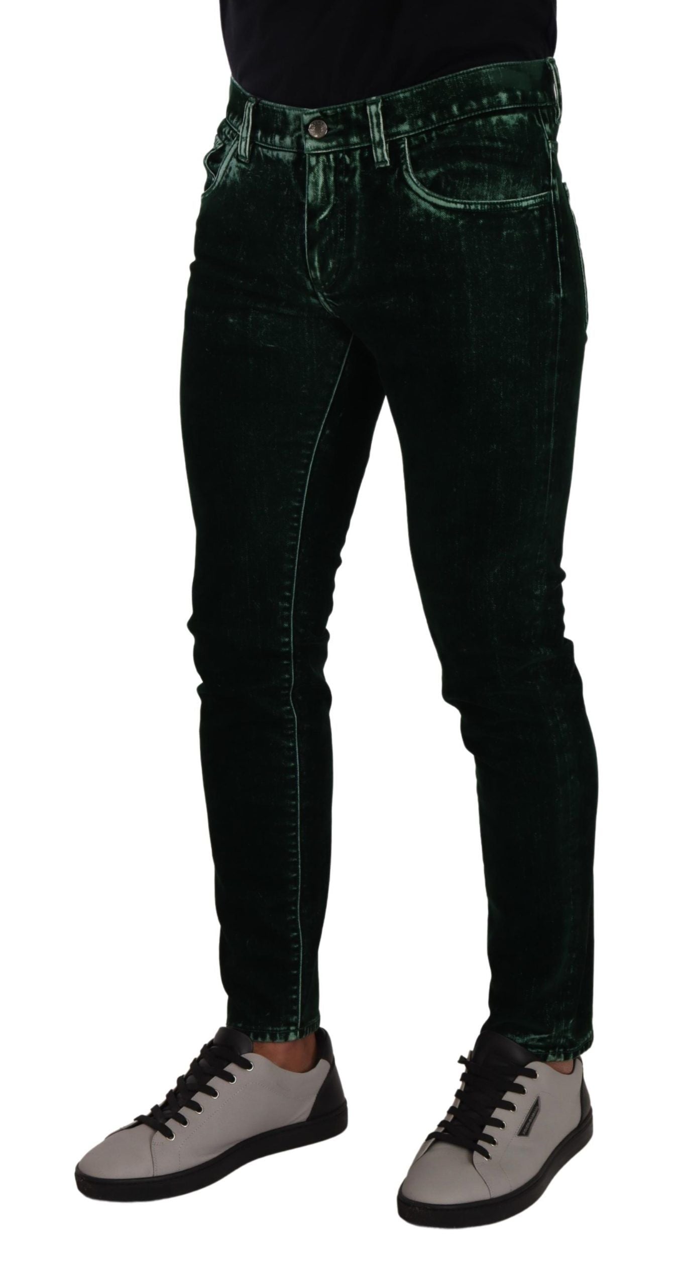 Dolce & Gabbana Sleek Cotton-Blend Skinny Denim Jeans IT48 / M