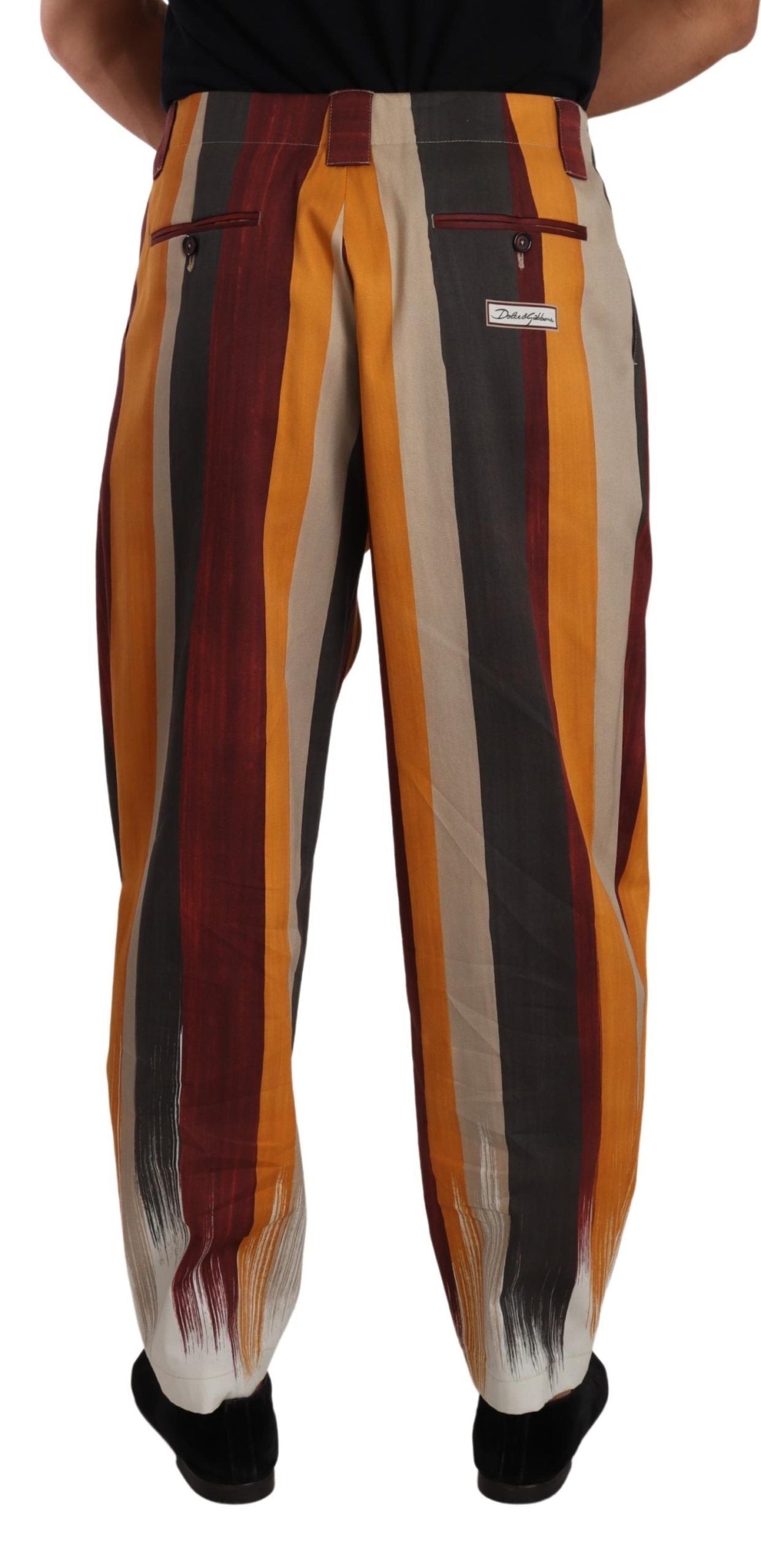 Dolce & Gabbana Elegant Striped Skinny Trousers IT50 / L