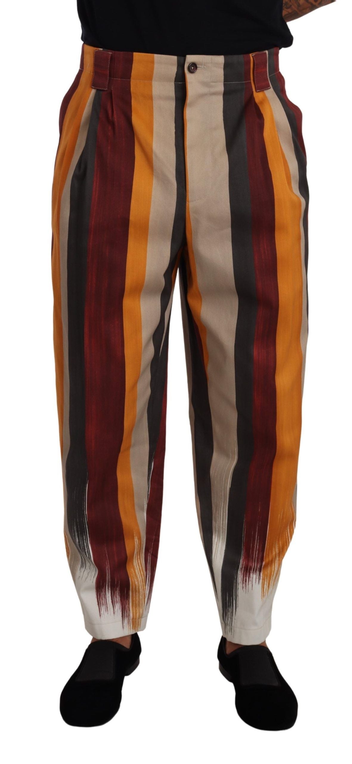 Dolce & Gabbana Elegant Striped Skinny Trousers IT50 / L