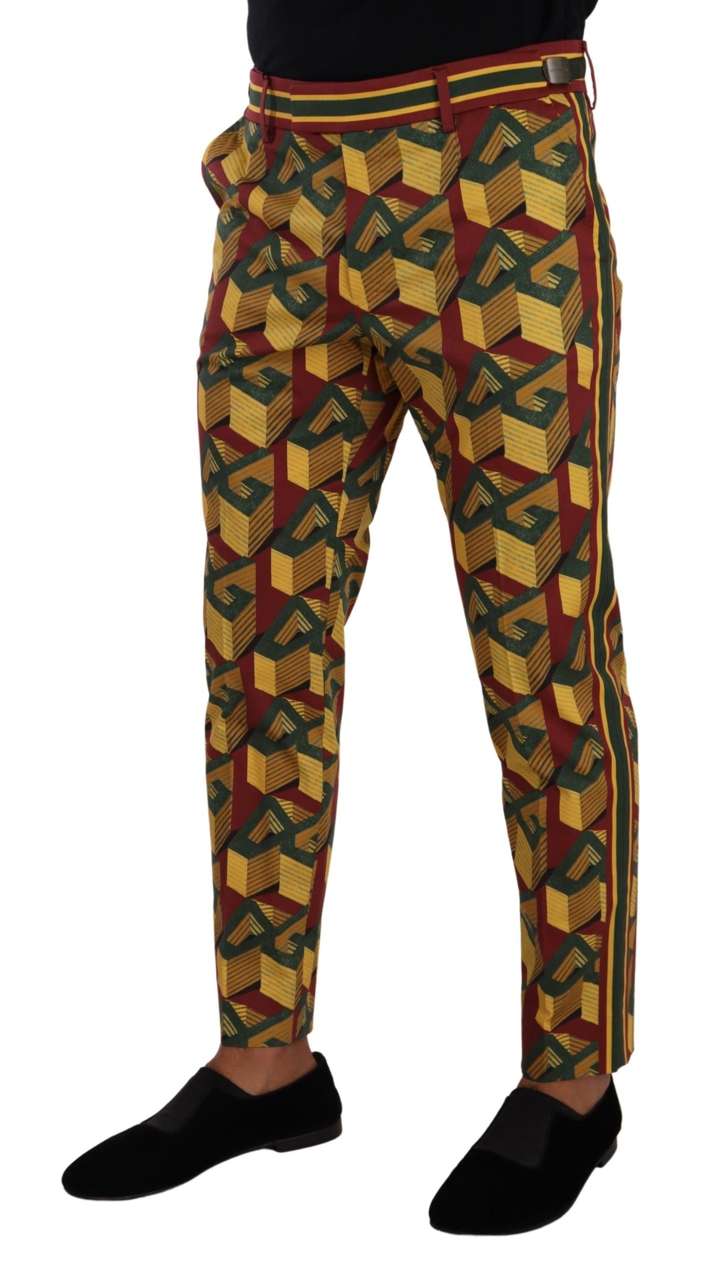 Dolce & Gabbana Elegant Multicolor Tapered Pants for Men IT48 / M