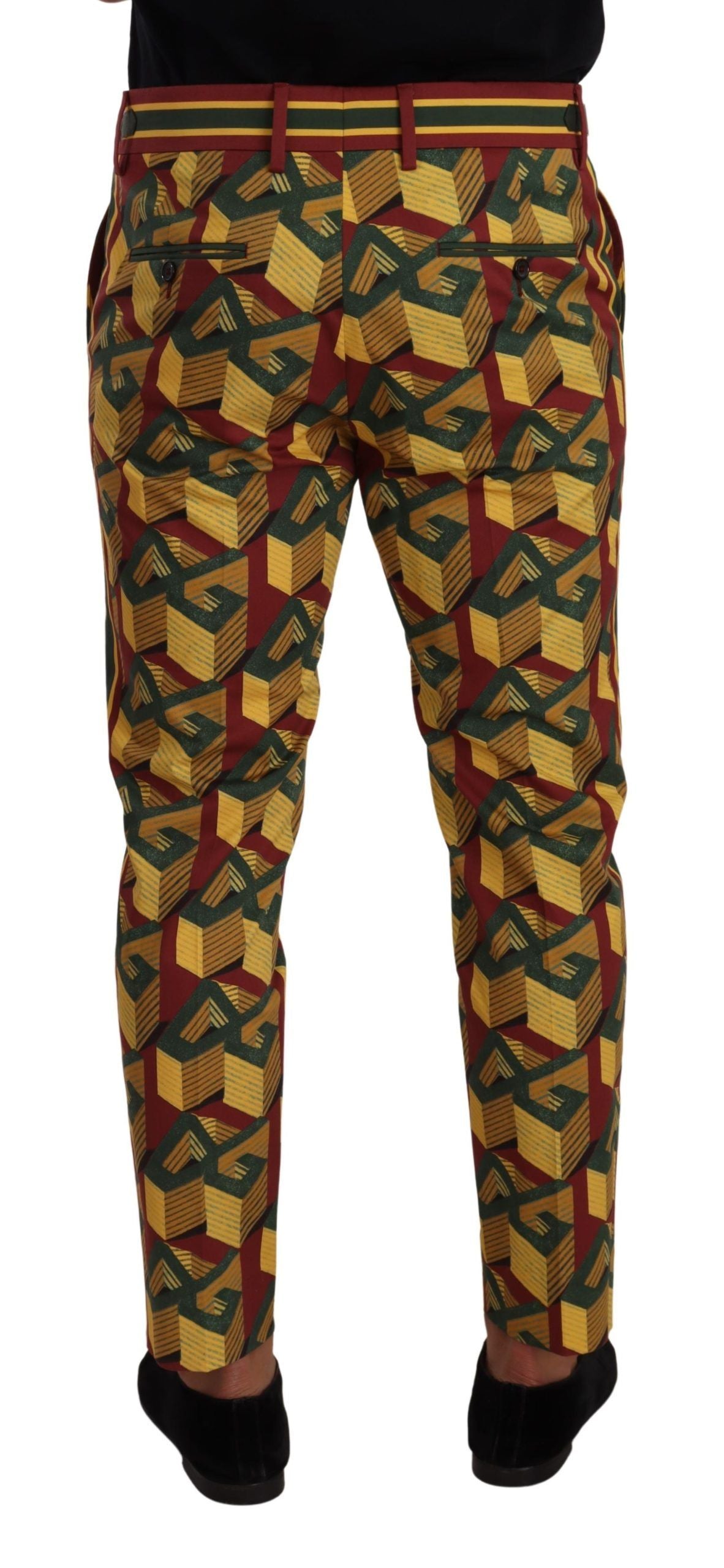 Dolce & Gabbana Elegant Multicolor Tapered Pants for Men IT48 / M