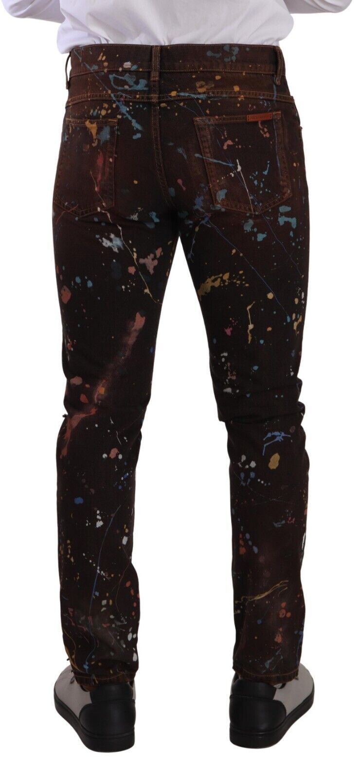 Dolce & Gabbana Multicolor Painted Skinny Denim Jeans IT48 / M