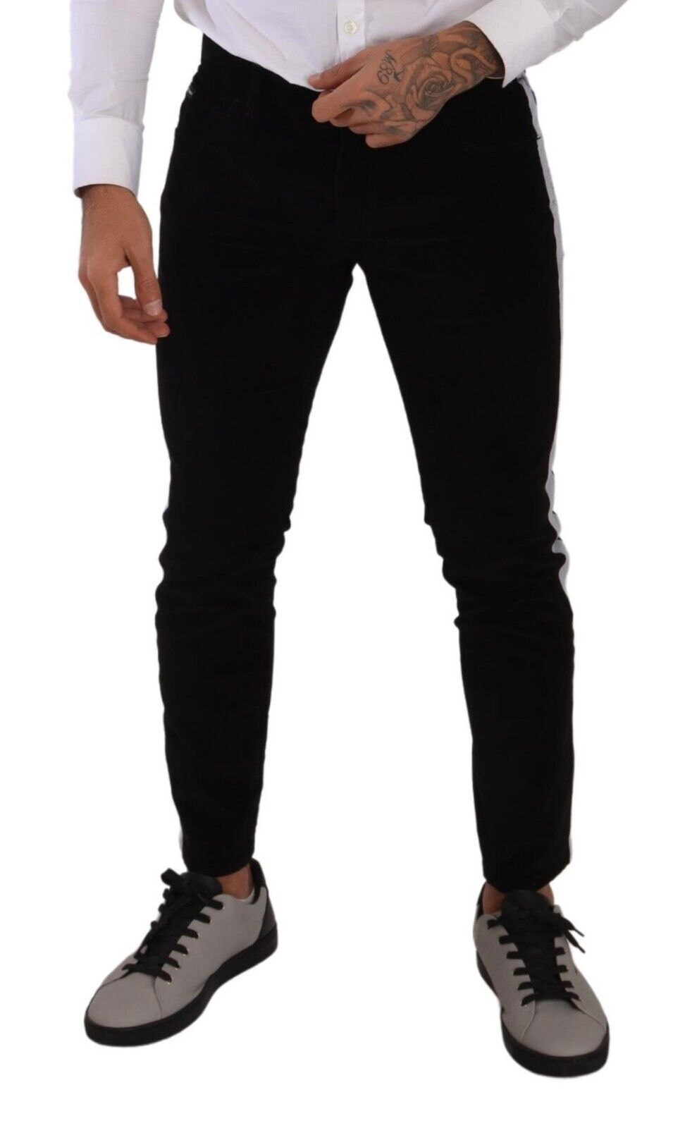 Dolce & Gabbana Elegant Slim-Fit Cotton Black  Jeans IT48 / M