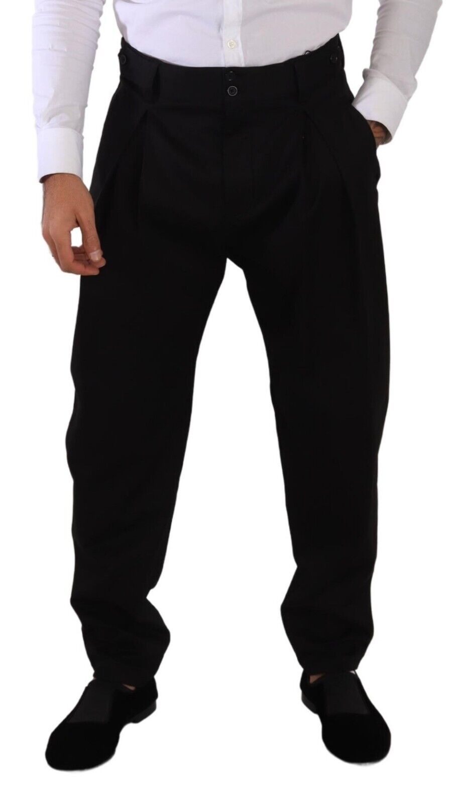 Dolce & Gabbana Elegant Slim-Fit Cotton Trousers IT48 / M