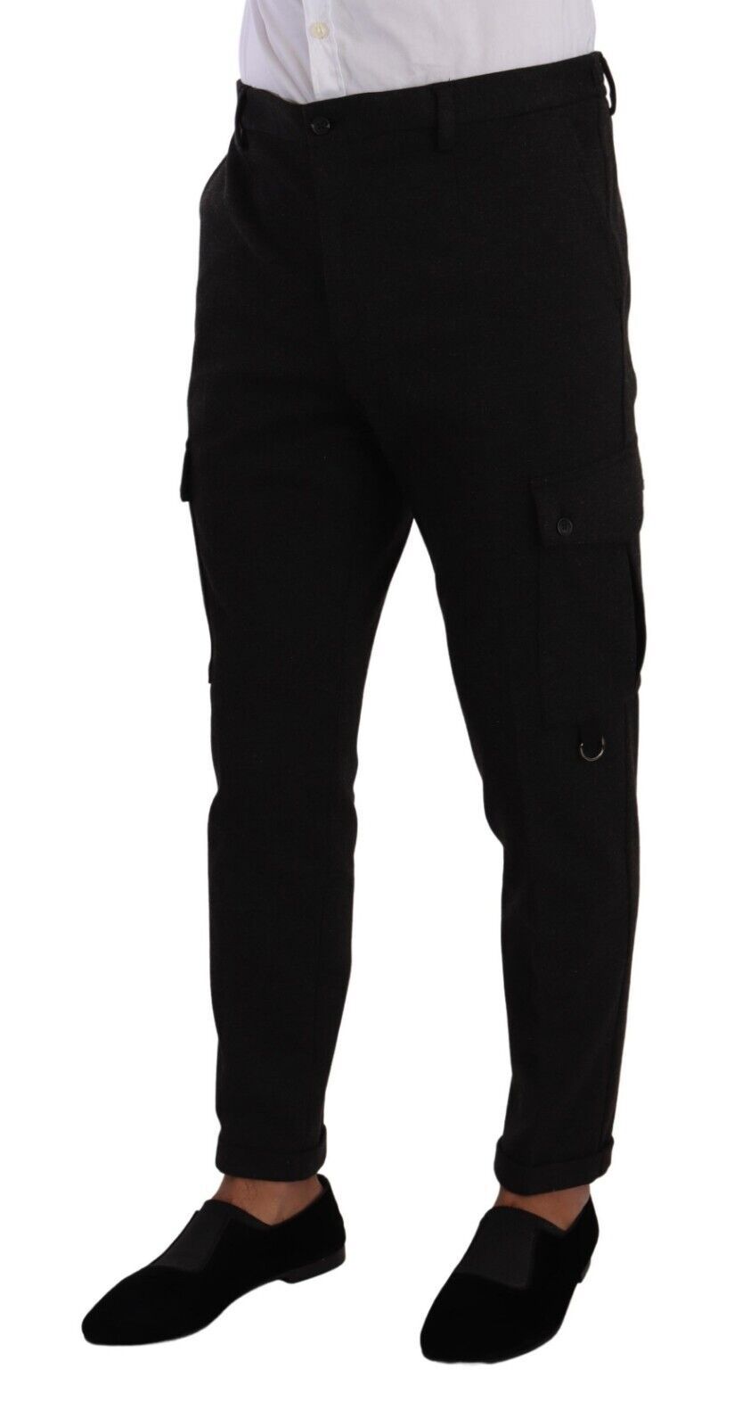 Dolce & Gabbana Sleek Skinny Cargo Pants in Timeless Black IT54 / XL