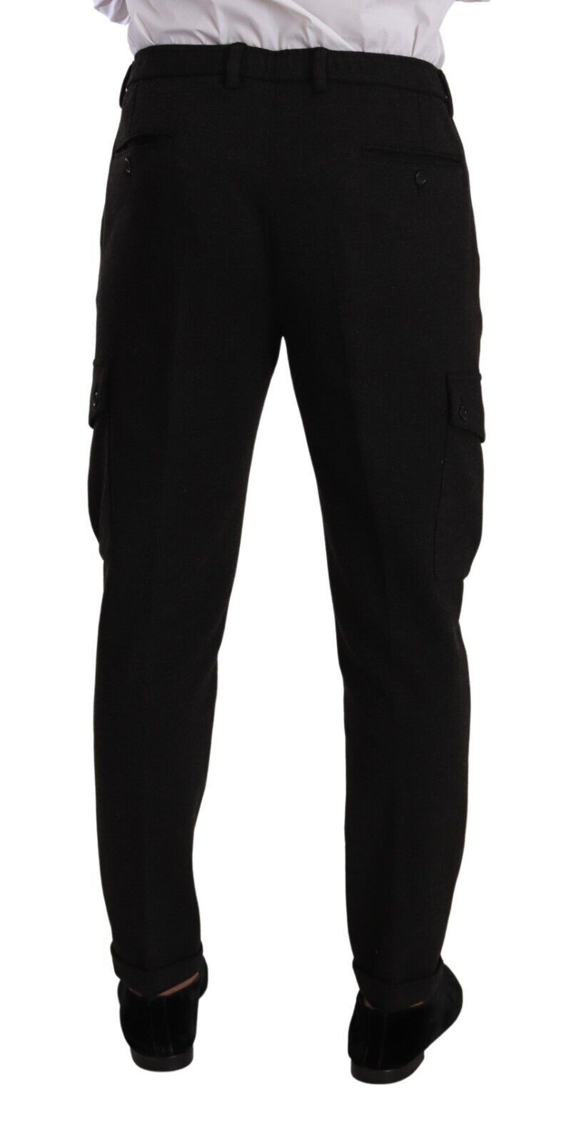 Dolce & Gabbana Sleek Skinny Cargo Pants in Timeless Black IT54 / XL