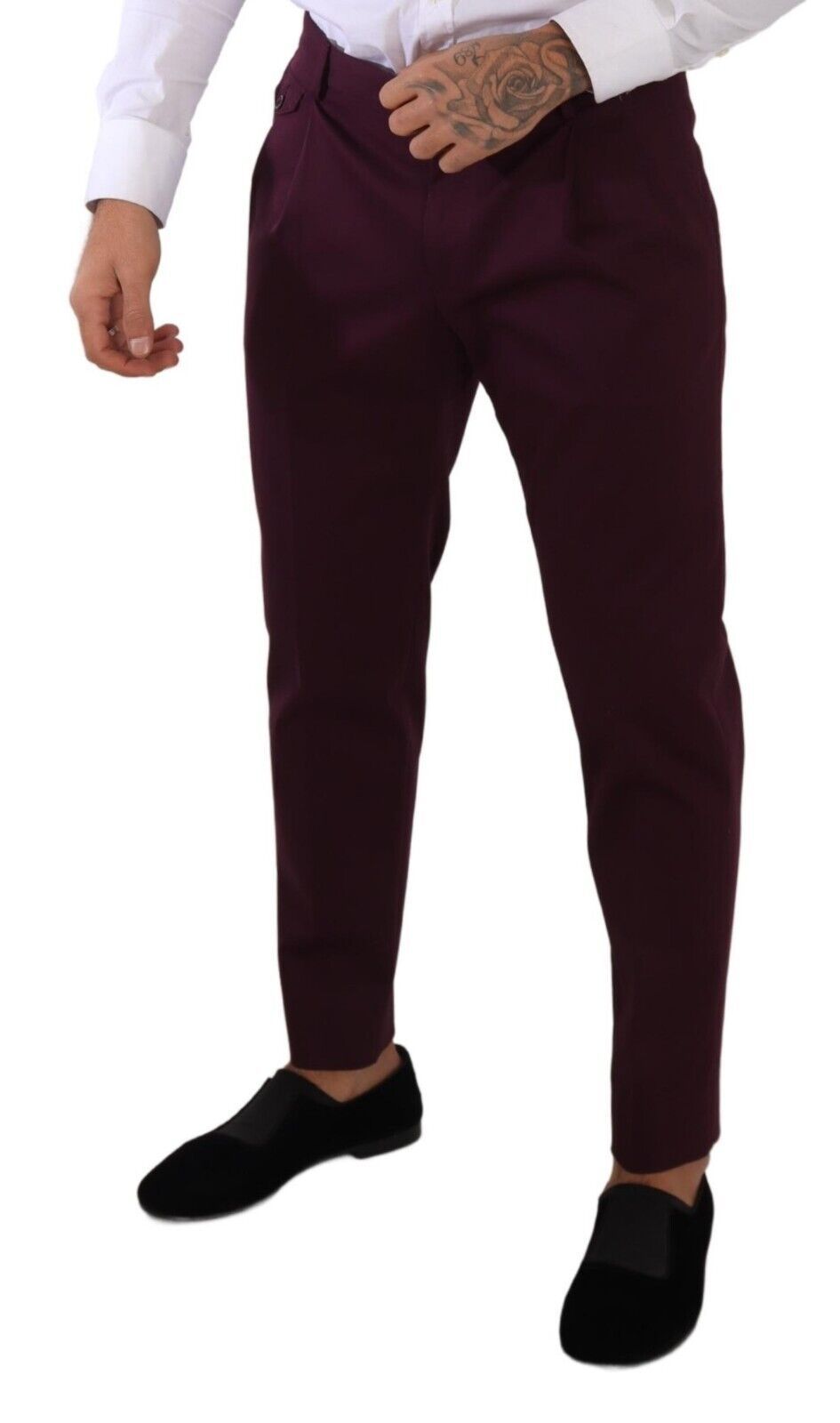 Dolce & Gabbana Elegant Purple Chinos for the Modern Man IT48 / M