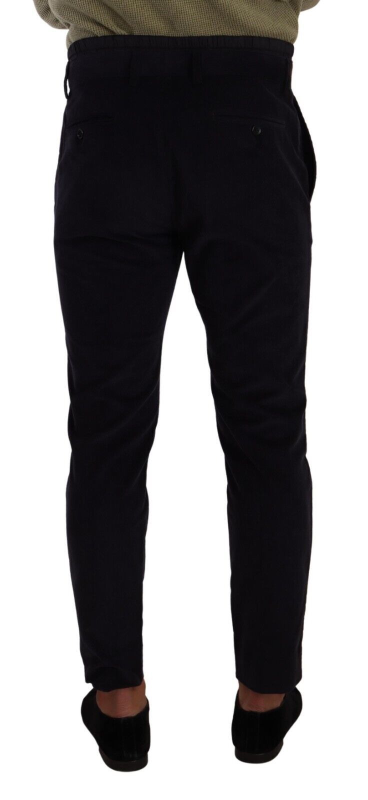 Dolce & Gabbana Slim Fit Luxe Corduroy Pants in Dark Blue IT48 / M