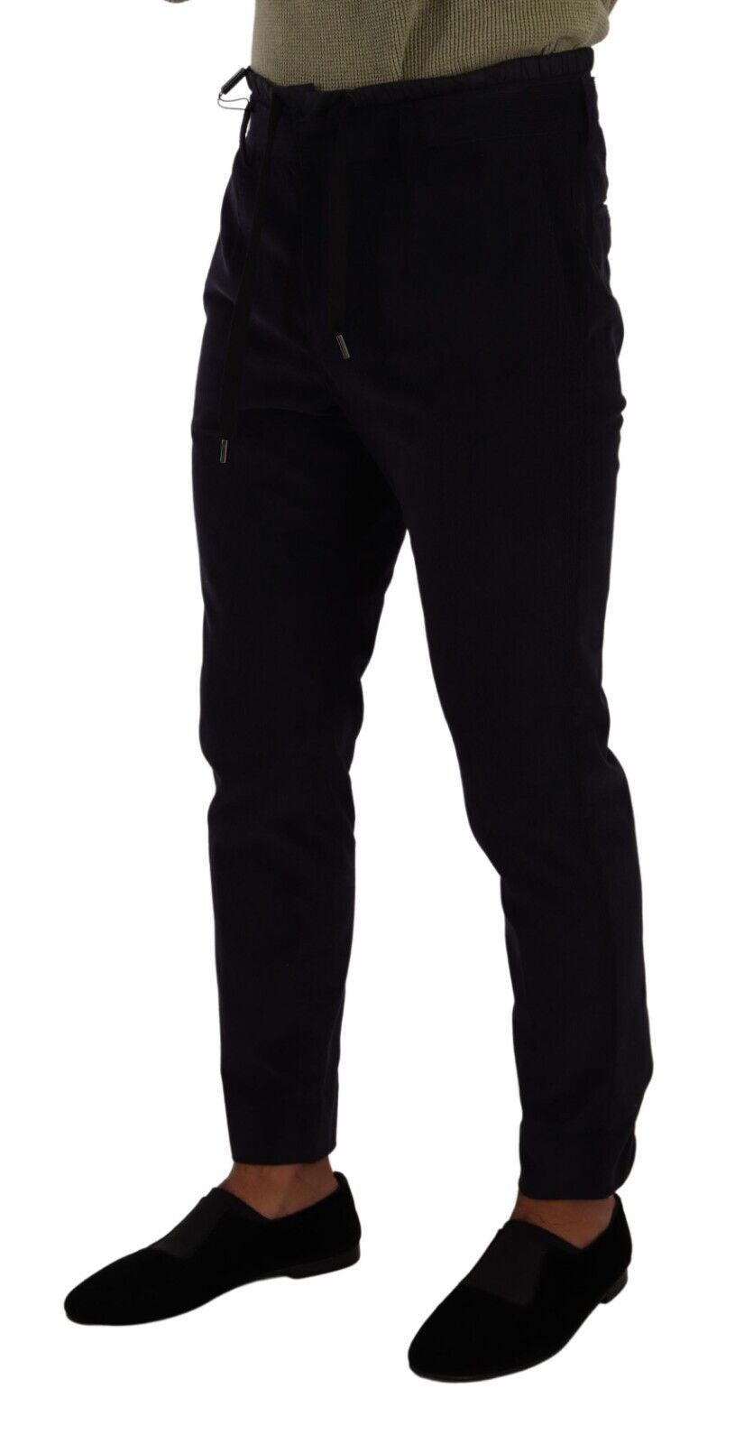 Dolce & Gabbana Slim Fit Luxe Corduroy Pants in Dark Blue IT48 / M