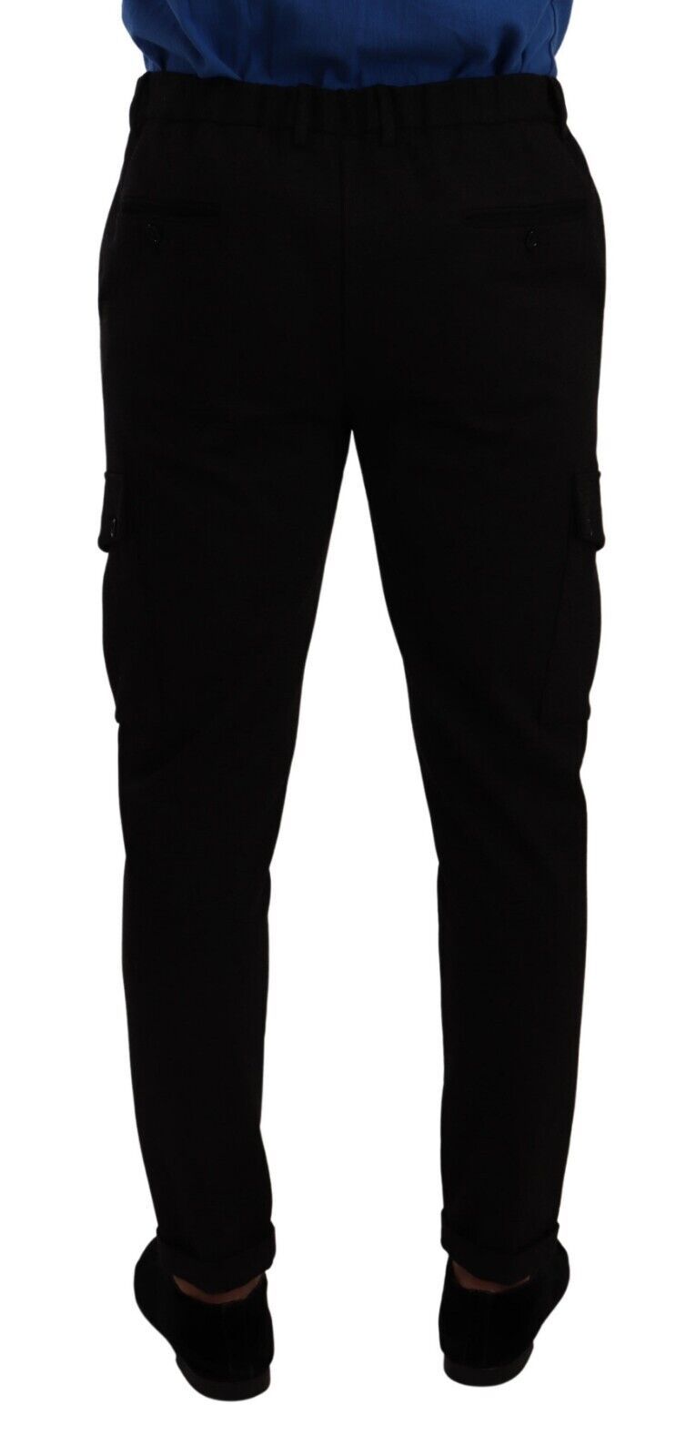 Dolce & Gabbana Elegant Black Slim Fit Cargo Pants IT48 / M