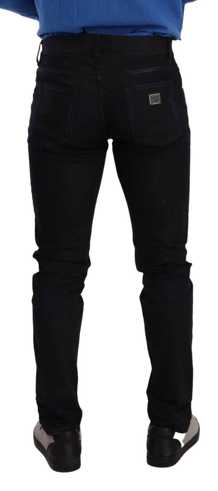 Dolce & Gabbana Elegant Slim Fit Skinny Jeans in Dark Blue IT48 / M