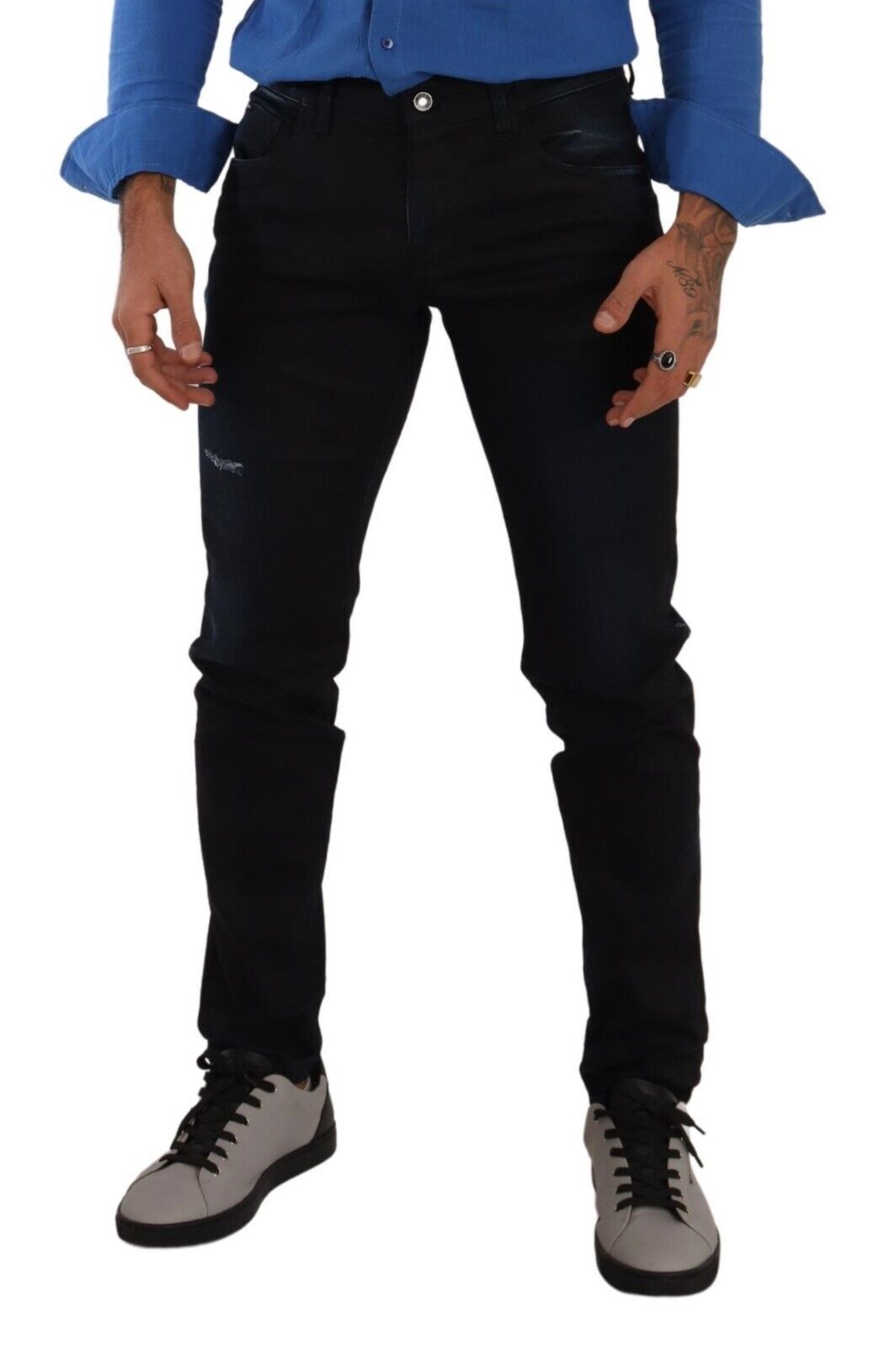 Dolce & Gabbana Elegant Slim Fit Skinny Jeans in Dark Blue IT48 / M