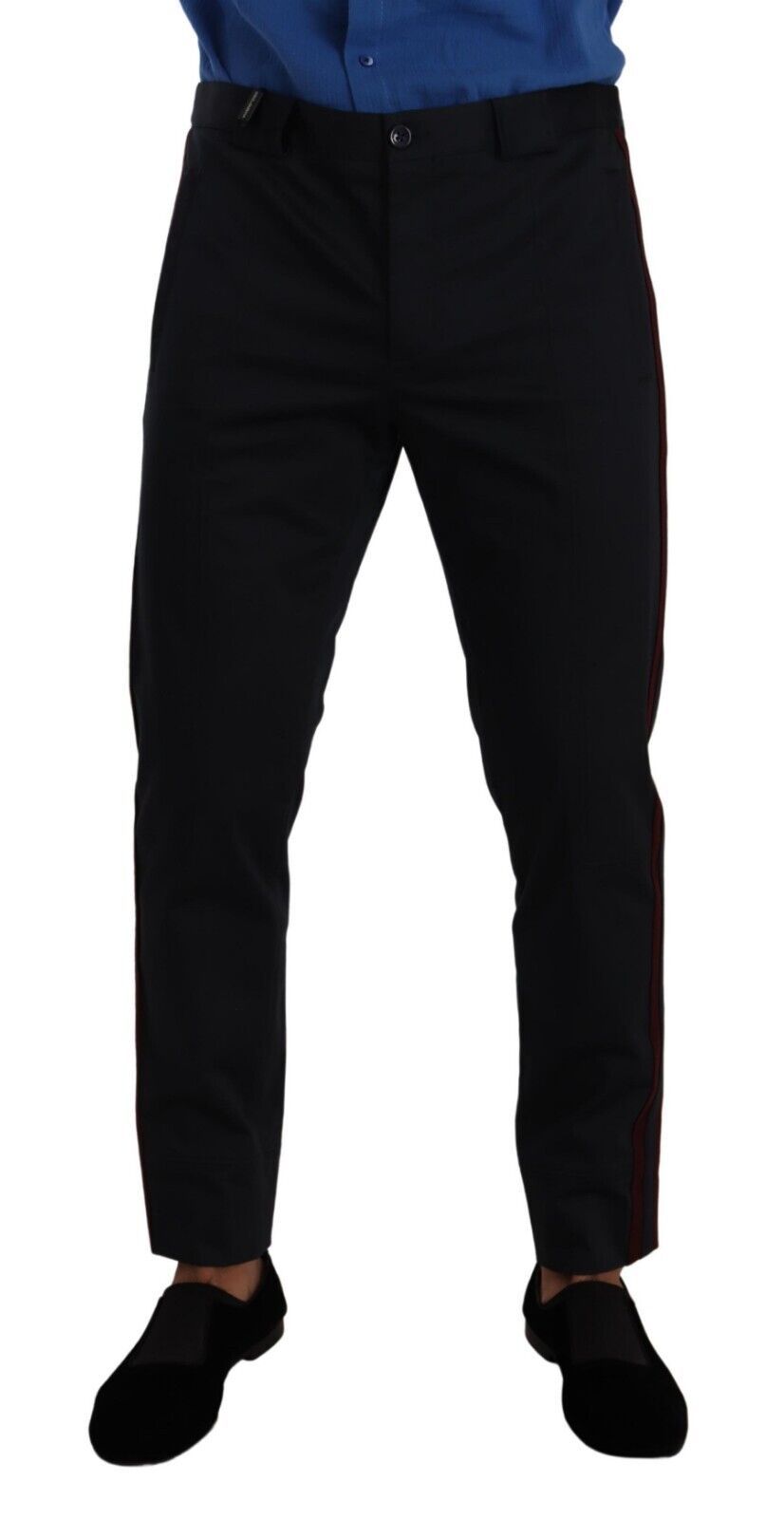 Dolce & Gabbana Chic Slim Fit Chinos Pants in Blue IT50 / L