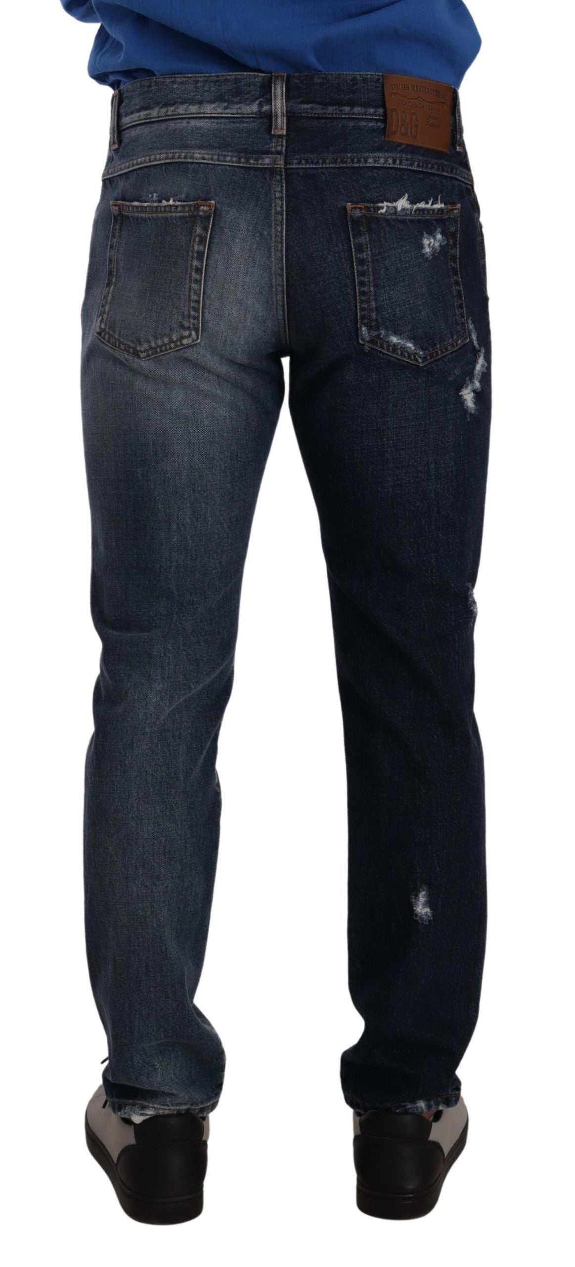 Dolce & Gabbana Chic Tattered Denim Jeans IT48 / M