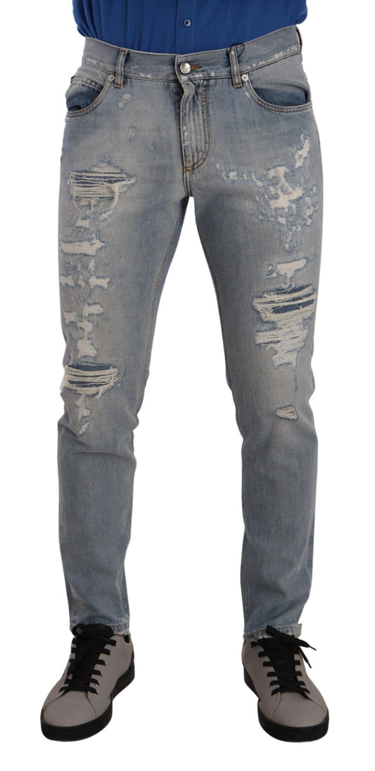 Dolce & Gabbana Elegant Light Blue Straight Denim Jeans IT48 / M