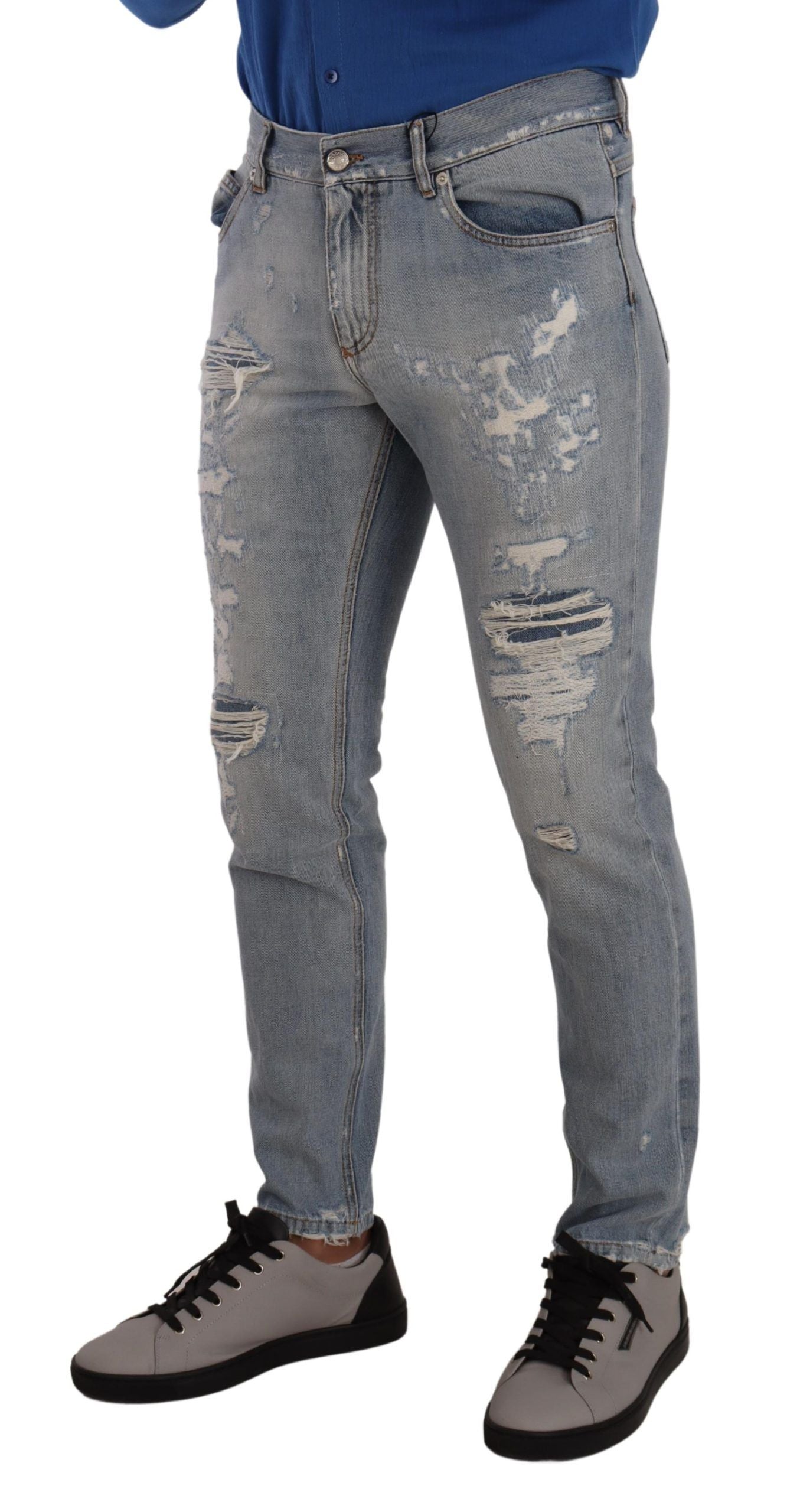 Dolce & Gabbana Elegant Light Blue Straight Denim Jeans IT48 / M