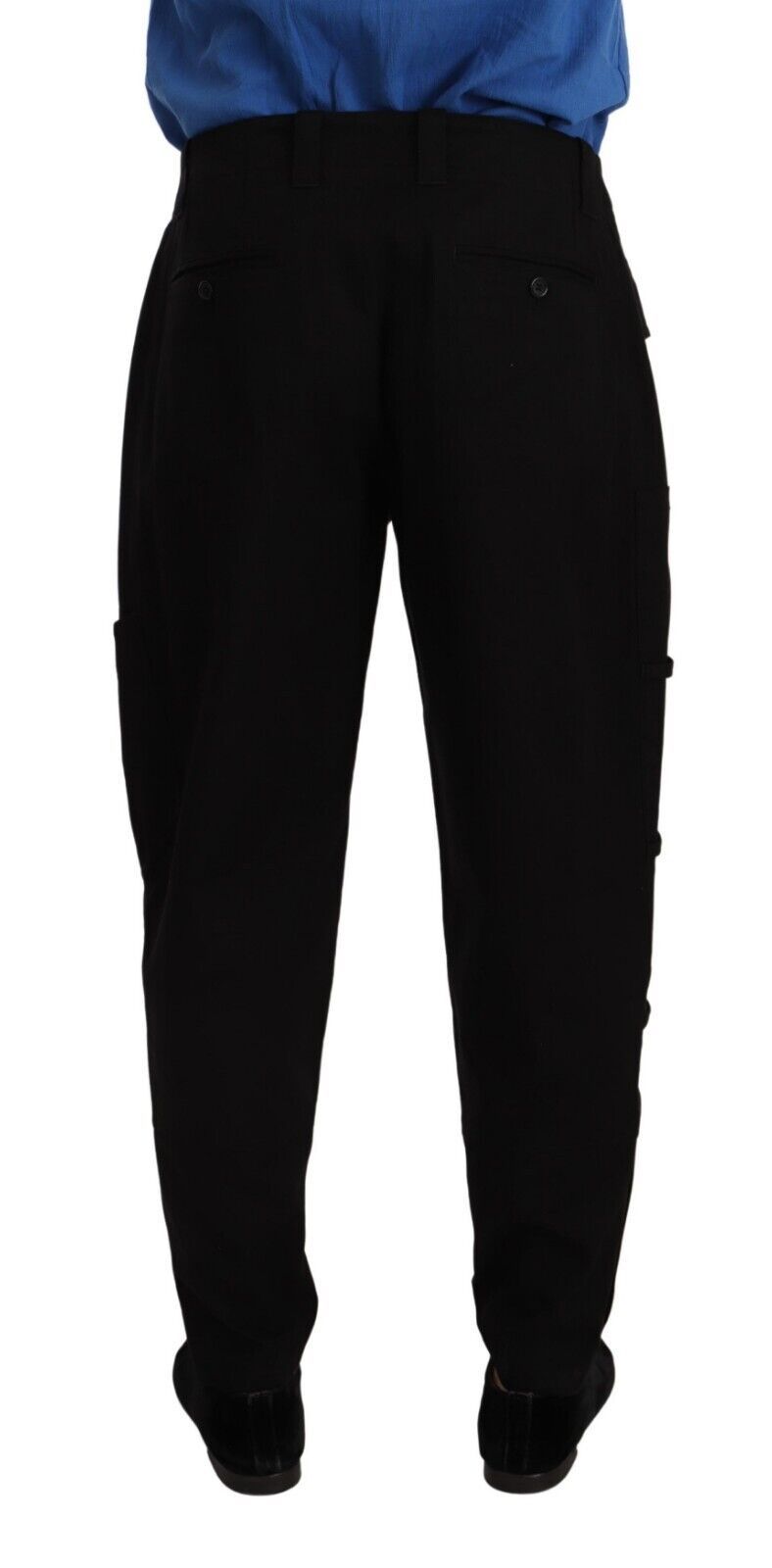 Dolce & Gabbana Chic Black Cargo Pants with Stretch Comfort IT48 / M