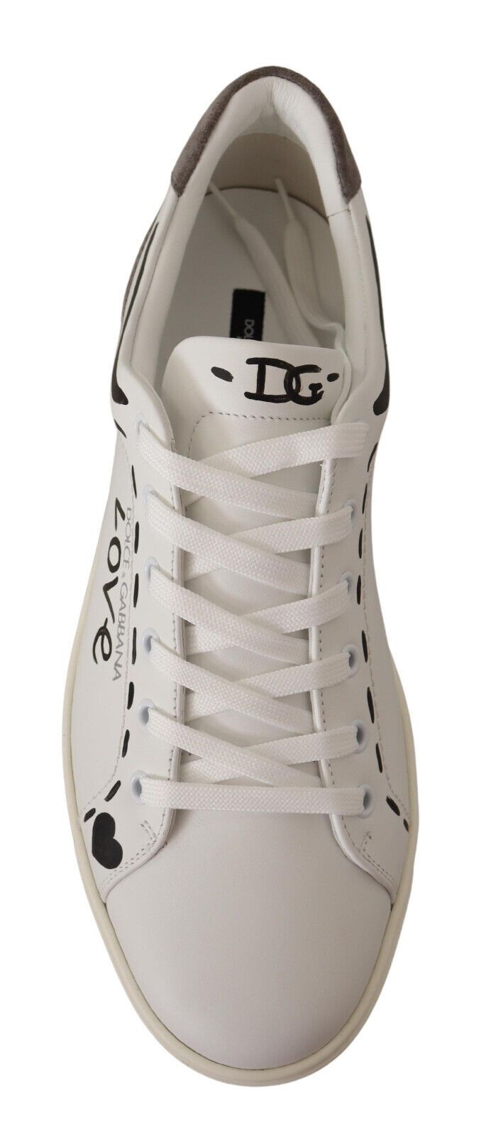 Dolce & Gabbana Elegant White Leather Casual Sneakers EU39.5 / US6.5