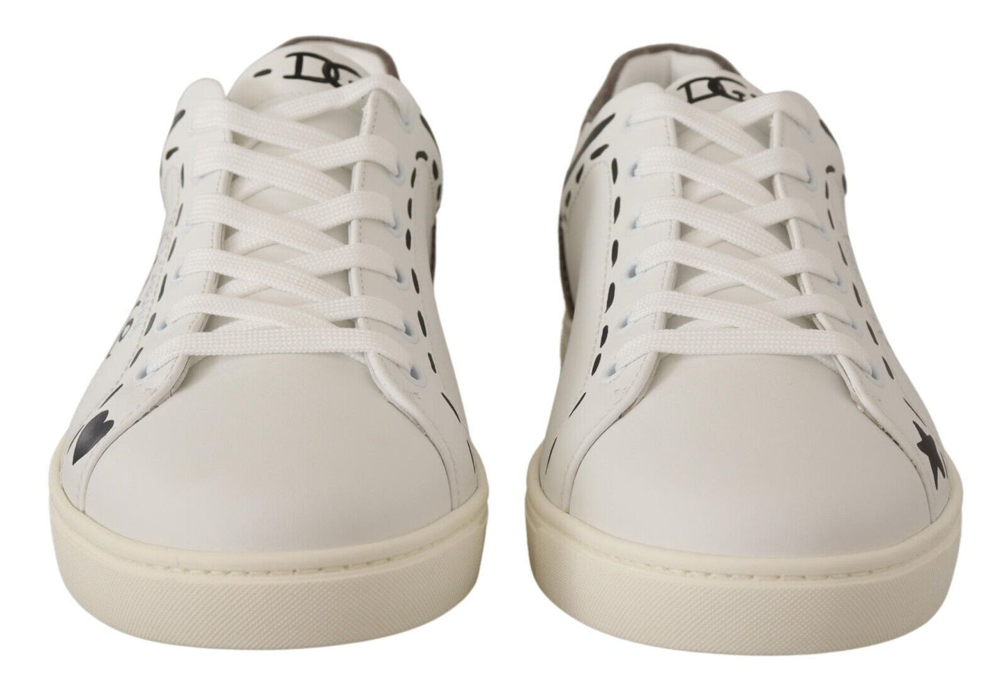 Dolce & Gabbana Elegant White Leather Casual Sneakers EU39.5 / US6.5