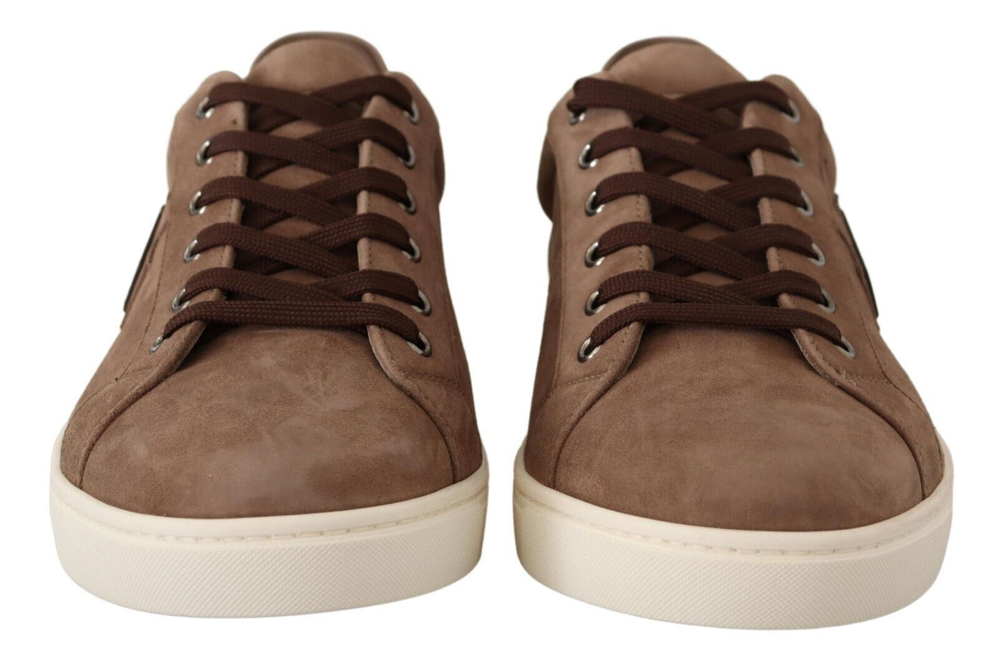 Dolce & Gabbana Elegant Brown Leather Sneakers for Men EU40 / US7