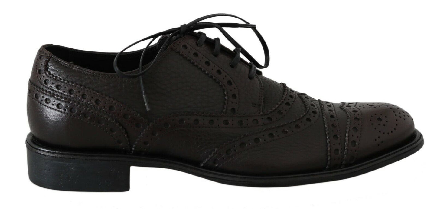 Dolce & Gabbana Elegant Wingtip Derby Dress Shoes EU39 / US6