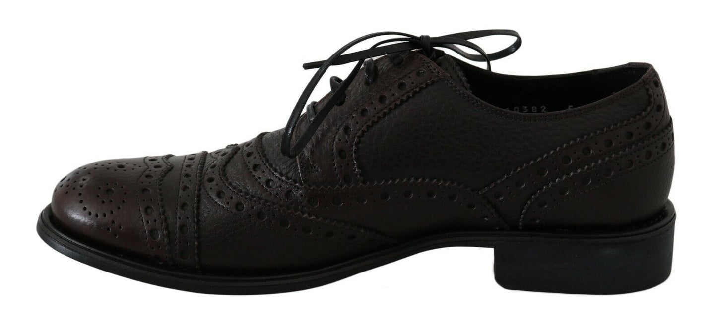 Dolce & Gabbana Elegant Wingtip Derby Dress Shoes EU39 / US6