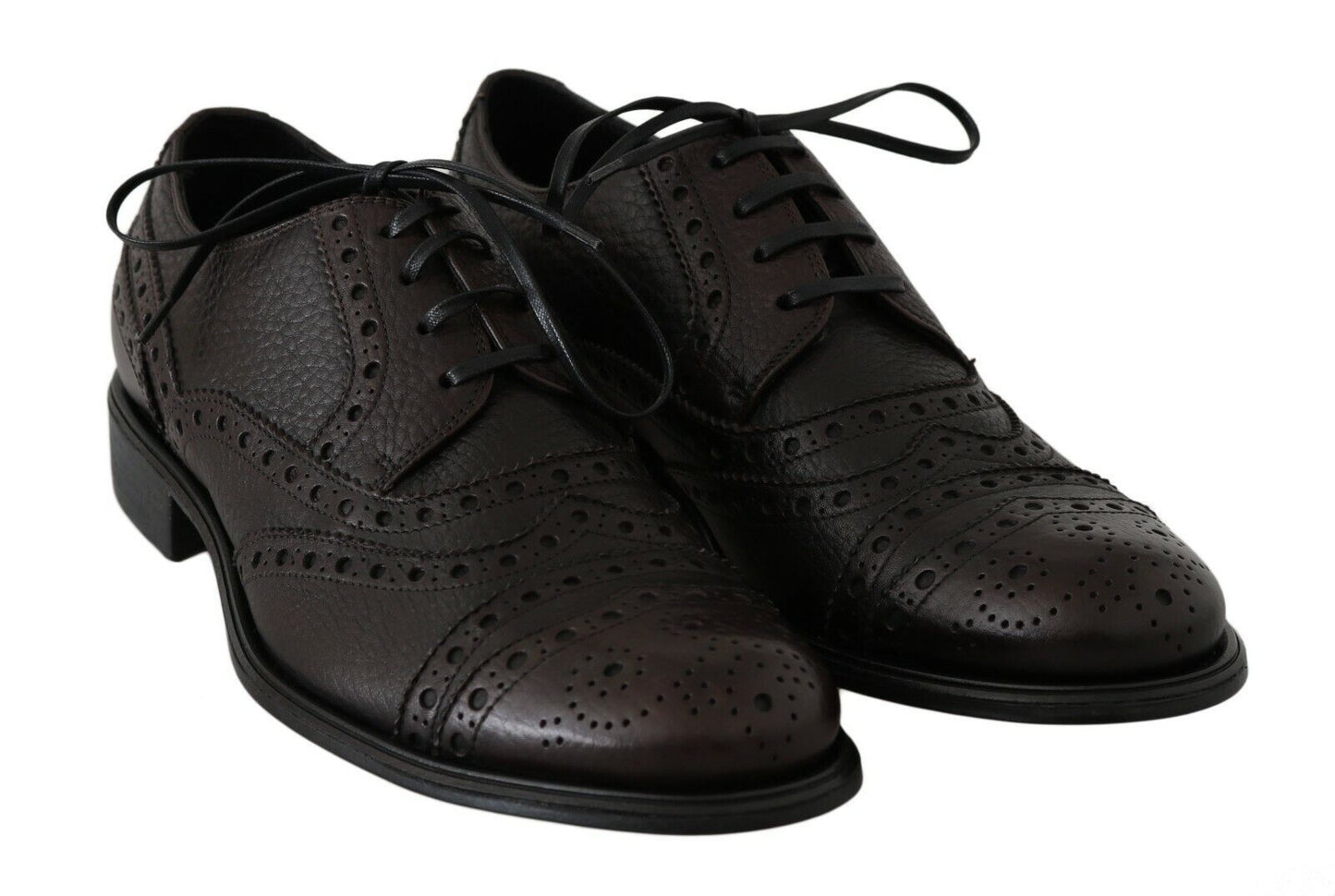 Dolce & Gabbana Elegant Wingtip Derby Dress Shoes EU39 / US6