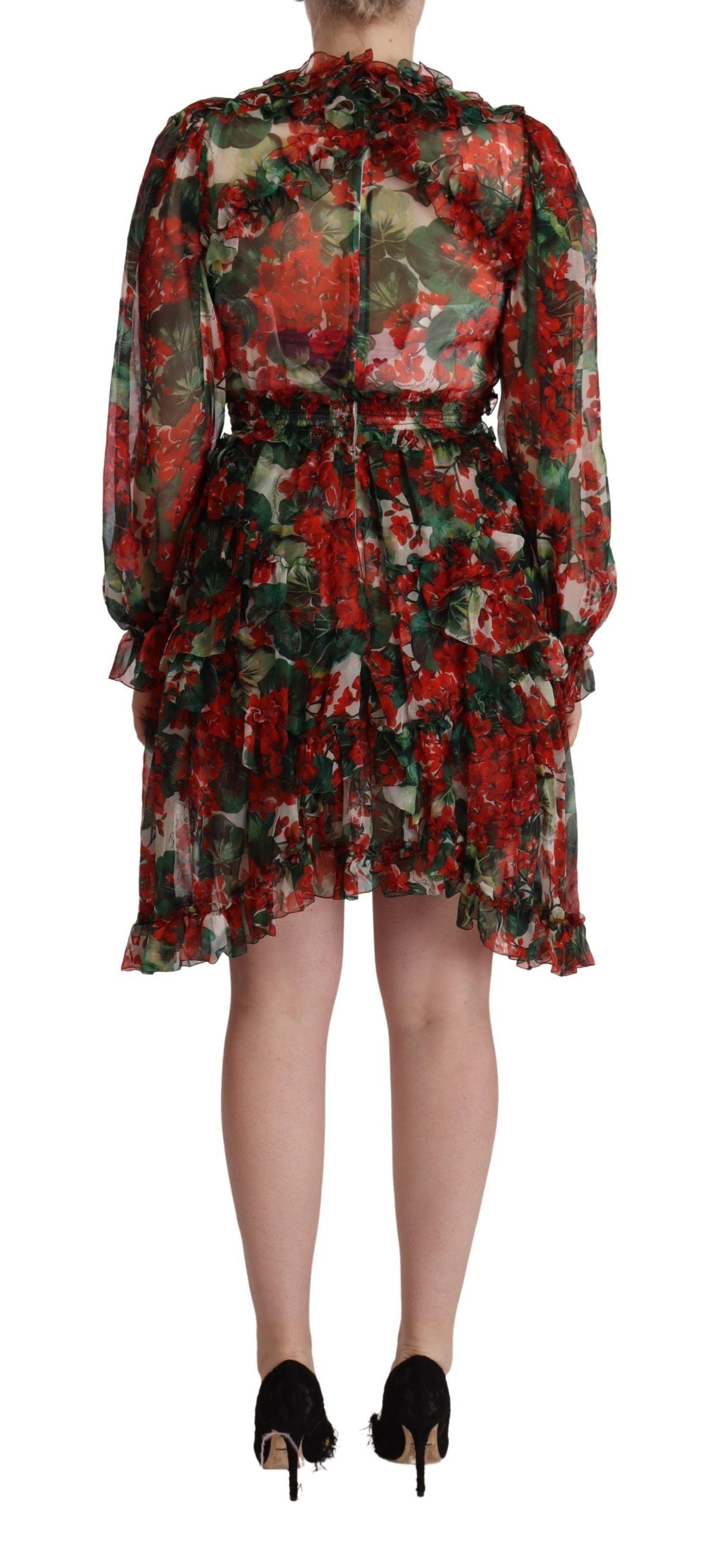 Dolce & Gabbana Floral Silk Mini Knee High Dress IT40 | S