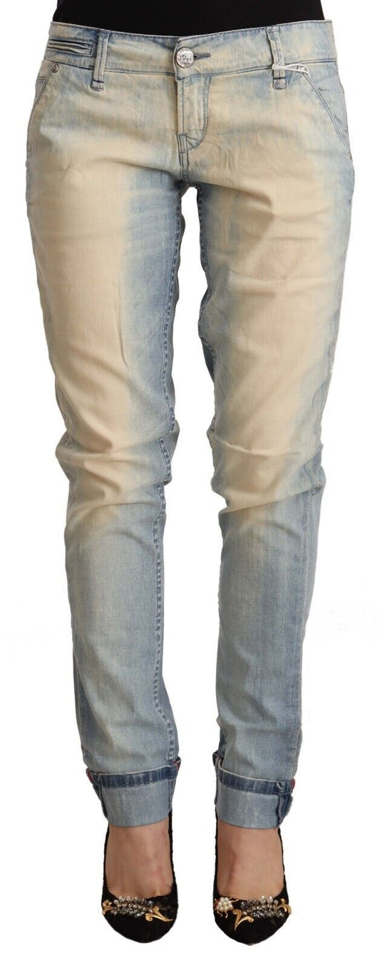 Acht Chic Light Blue Skinny Cotton Jeans IT42 | M