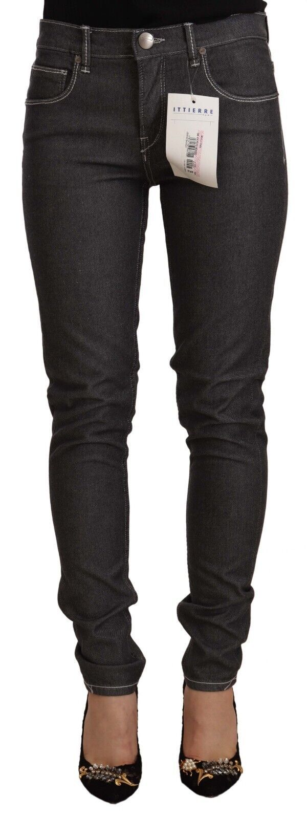 Acht Chic Mid Waist Skinny Black Jeans W26 | IT40