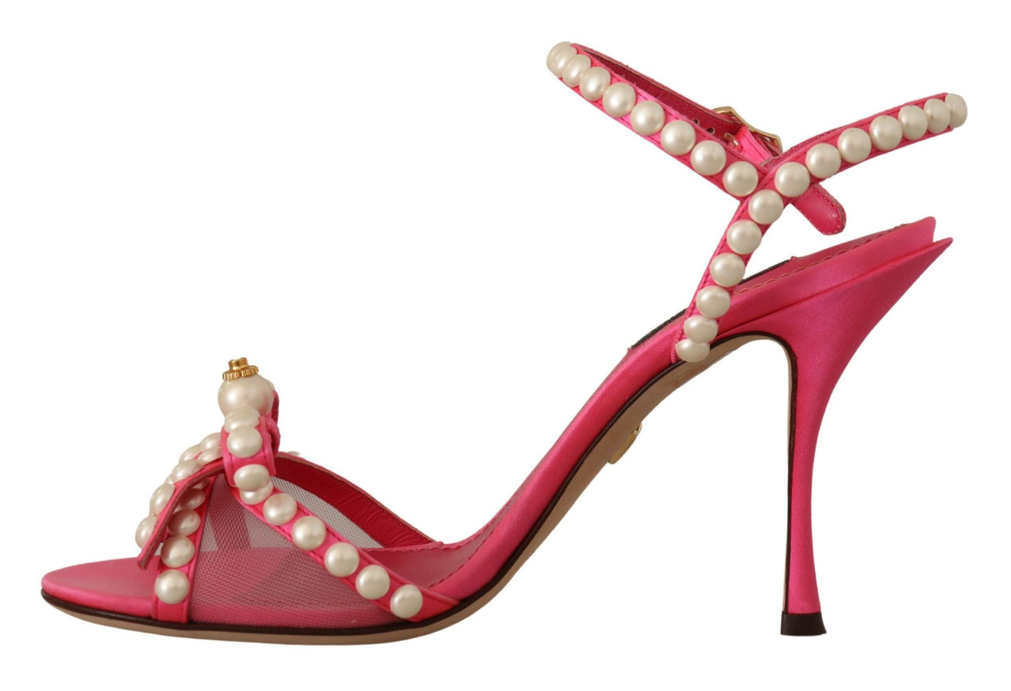 Dolce & Gabbana Elegant Pink Pearl Embellished Heels Sandals EU35 / US4.5