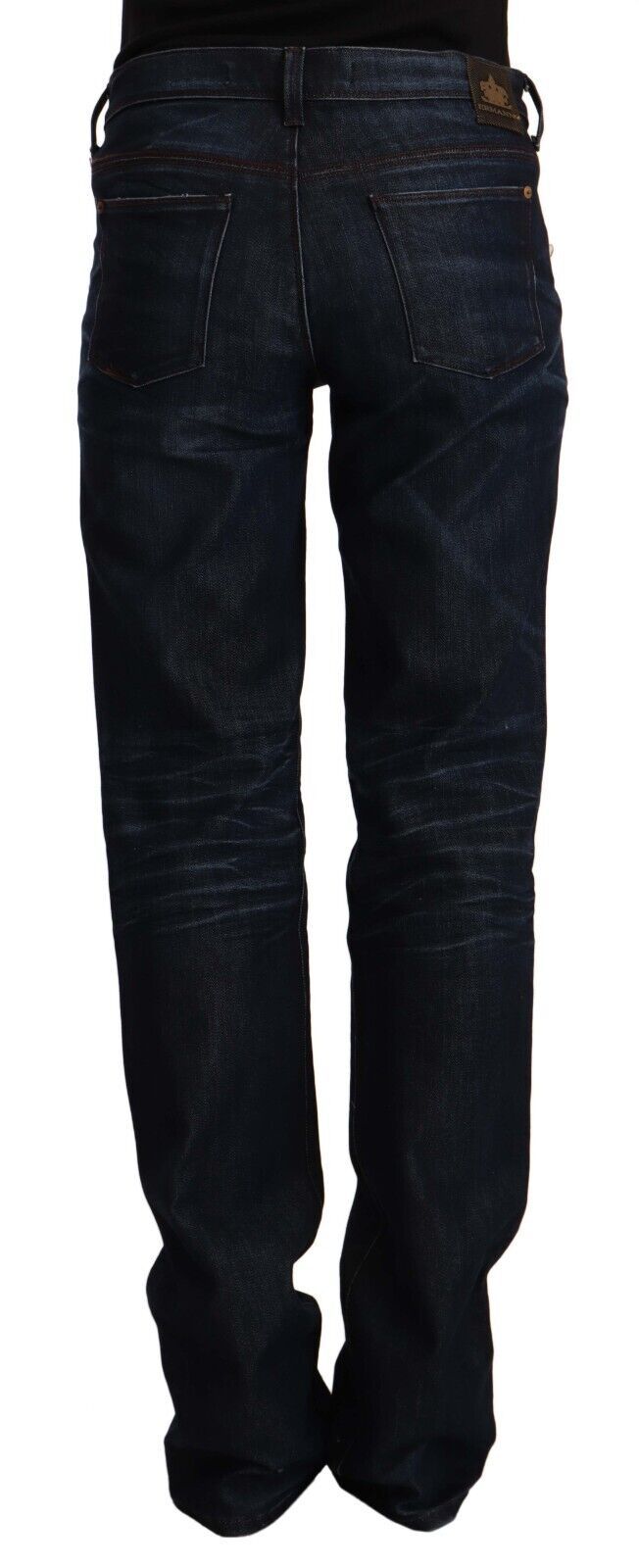 Ermanno Scervino Chic Dark Blue Mid Waist Jeans W26 | IT40