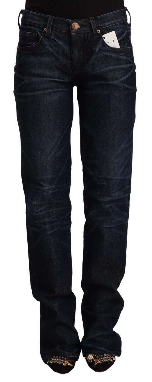 Ermanno Scervino Chic Dark Blue Mid Waist Jeans W26 | IT40