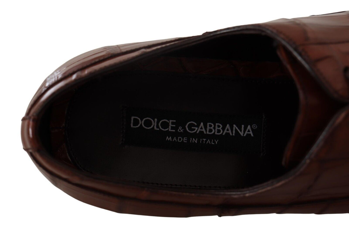 Dolce & Gabbana Elegant Exotic Crocodile Leather Formal Shoes EU44 / US11