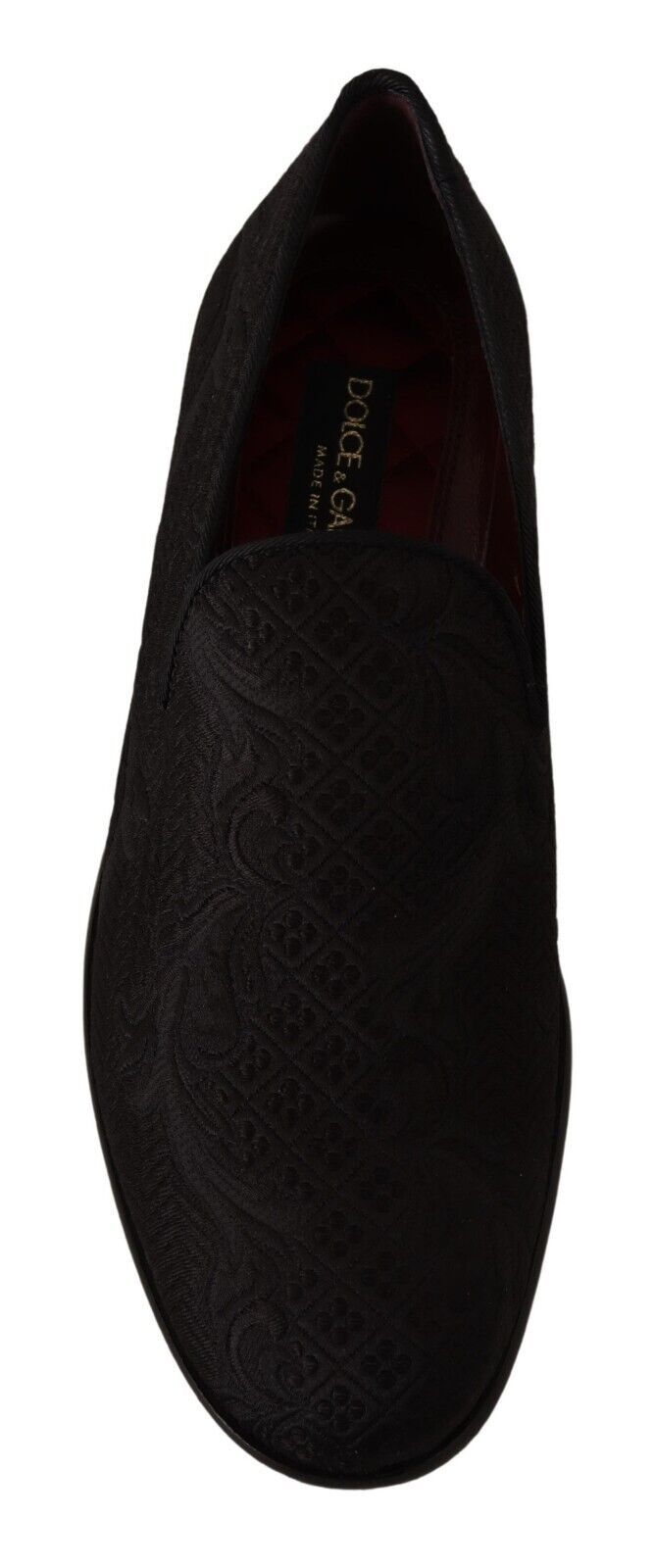 Dolce & Gabbana Black Floral Brocade Slippers EU39 / US6