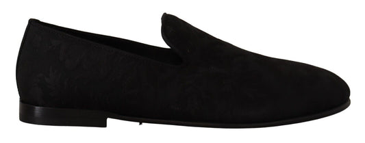 Dolce & Gabbana Elegant Jacquard Slide On Loafers Flats EU40 / US7