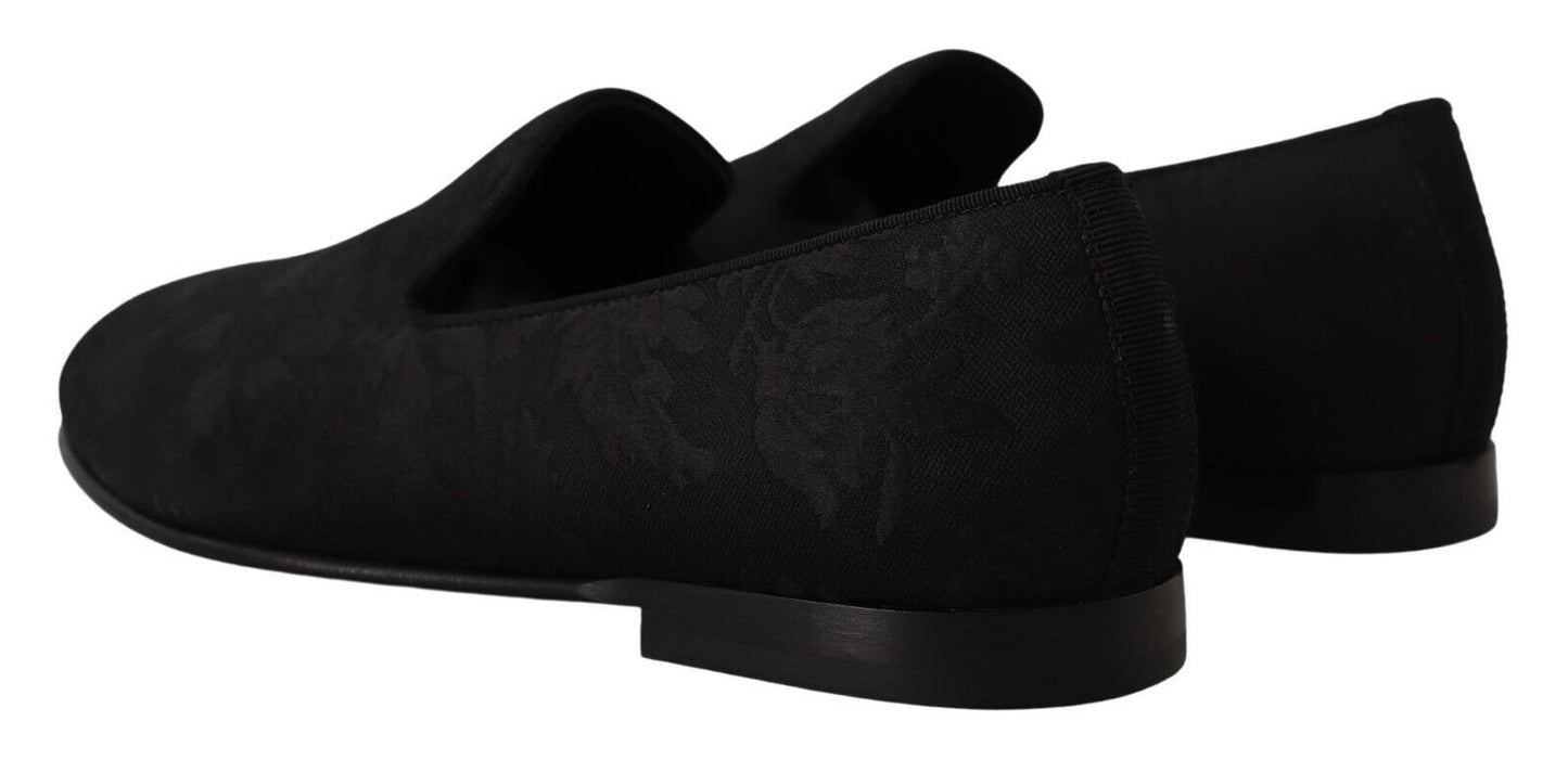 Dolce & Gabbana Elegant Jacquard Slide On Loafers Flats EU40 / US7