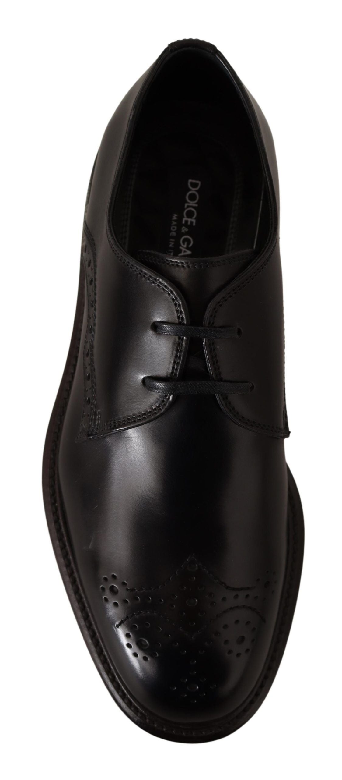 Dolce & Gabbana Elegant Black Derby Dress Shoes EU39 / US6